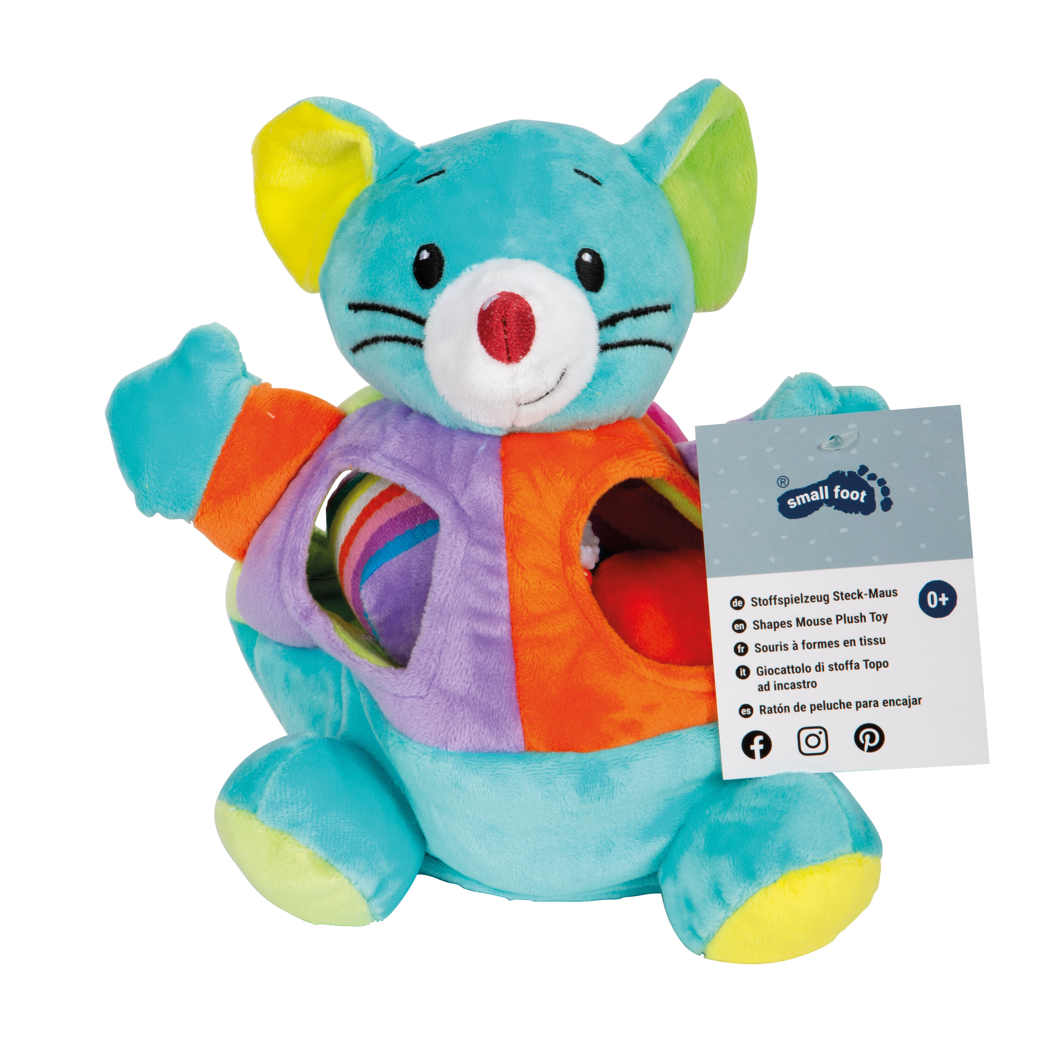 Stoffspielzeug Steck-Maus für Kinder