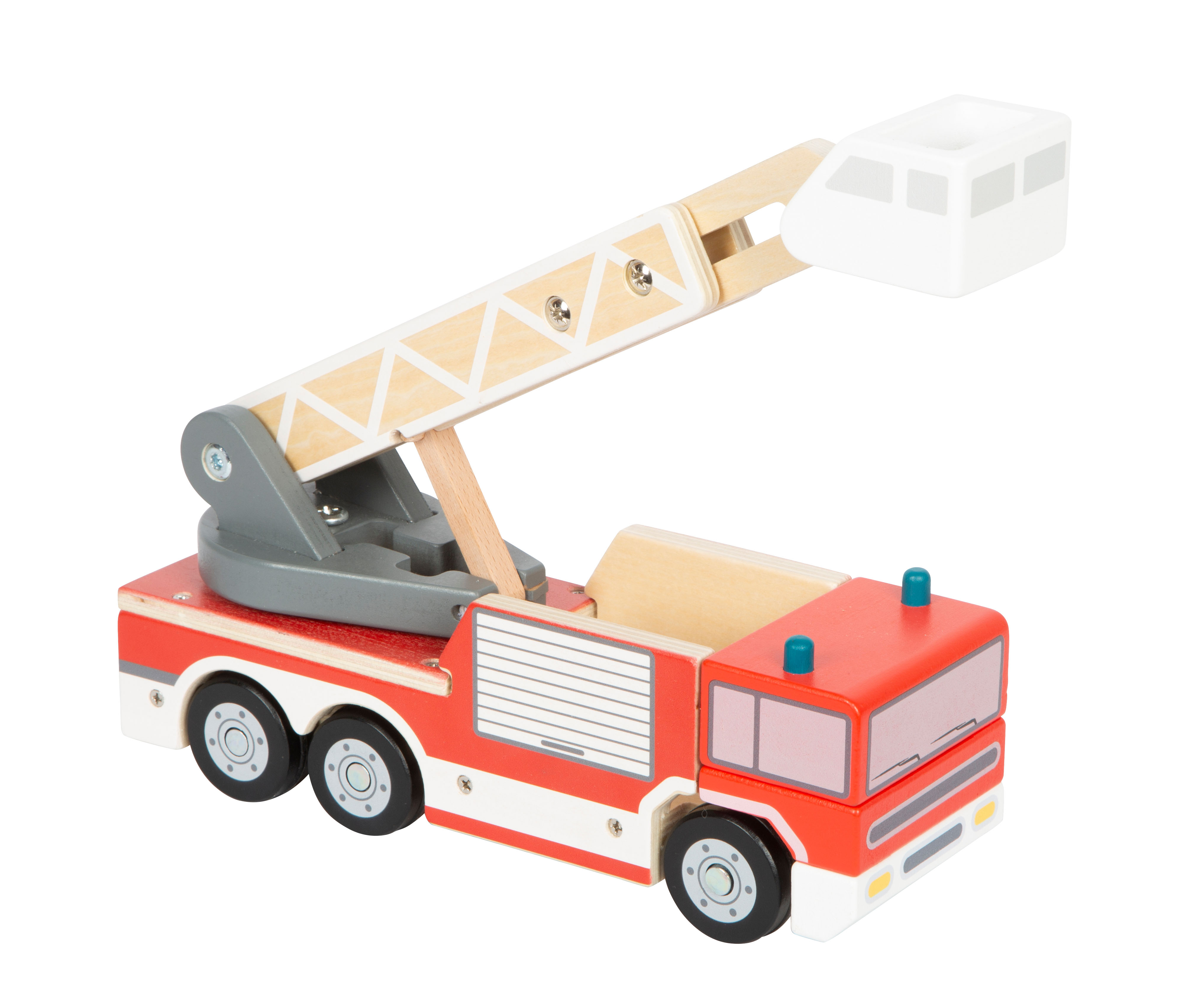 Feuerwehrfahrzeug mit ausgezogener Leiter