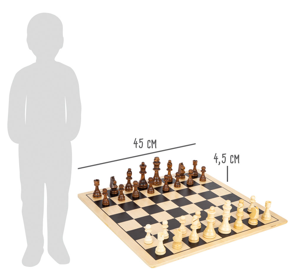 Schach und Dame XL für Kinder