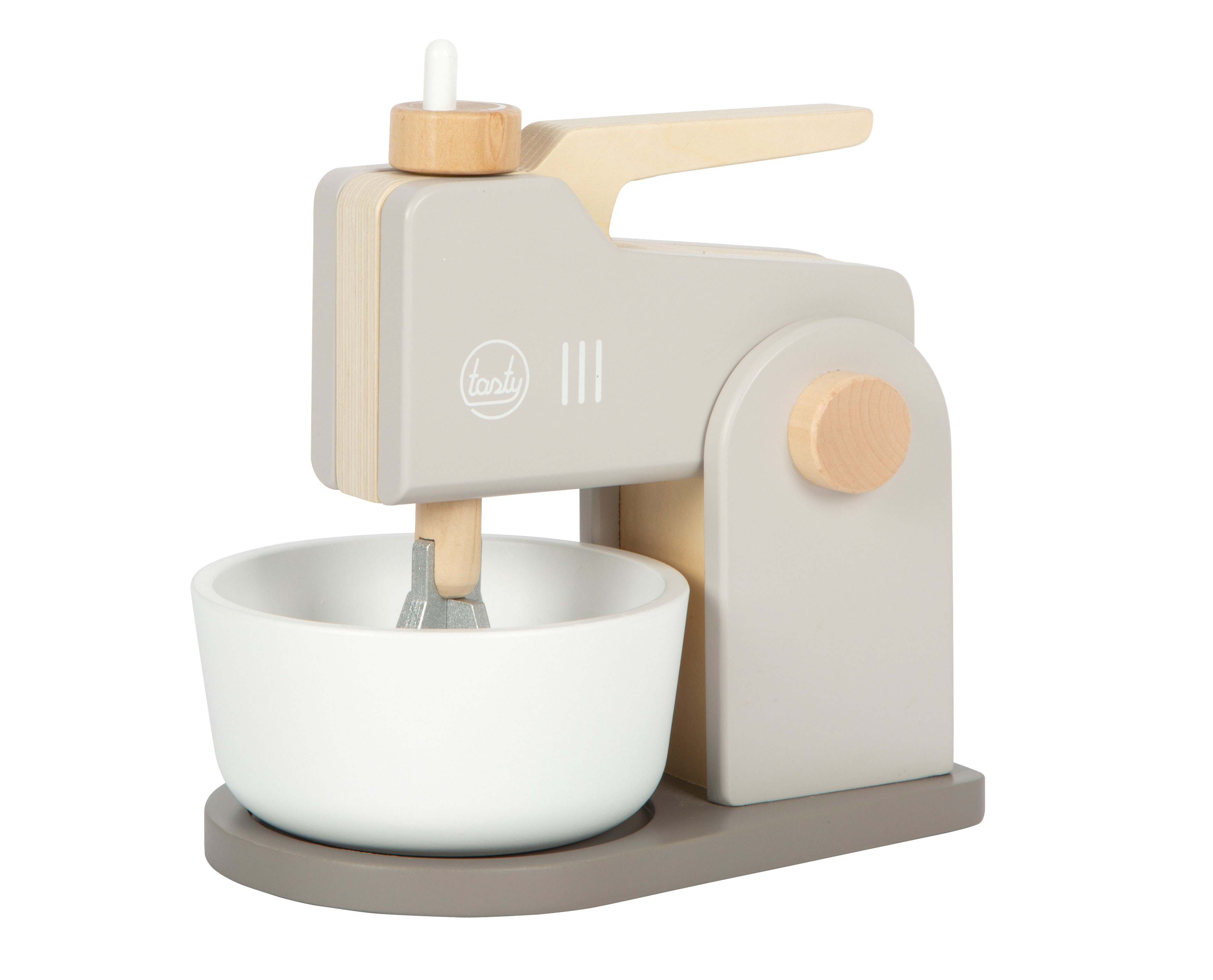 graues Standmixer-Set mit Schüssel