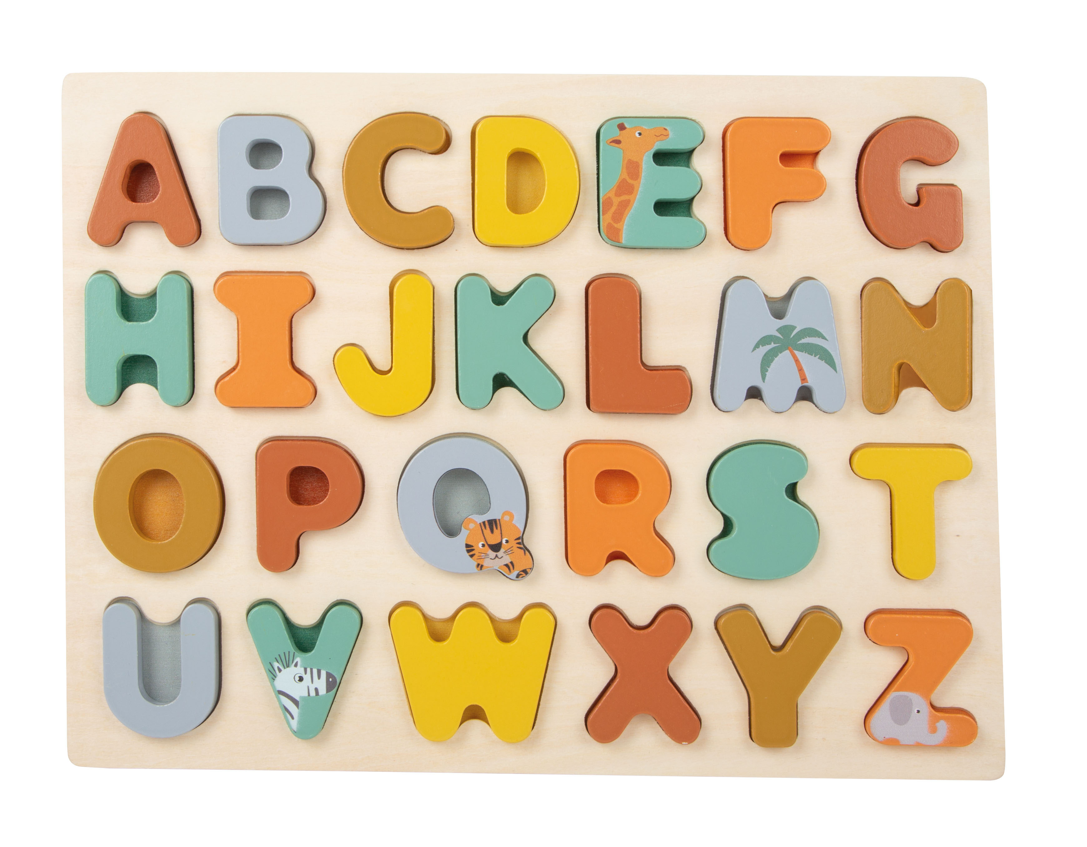 Buchtstabenpuzzle im Safari Design