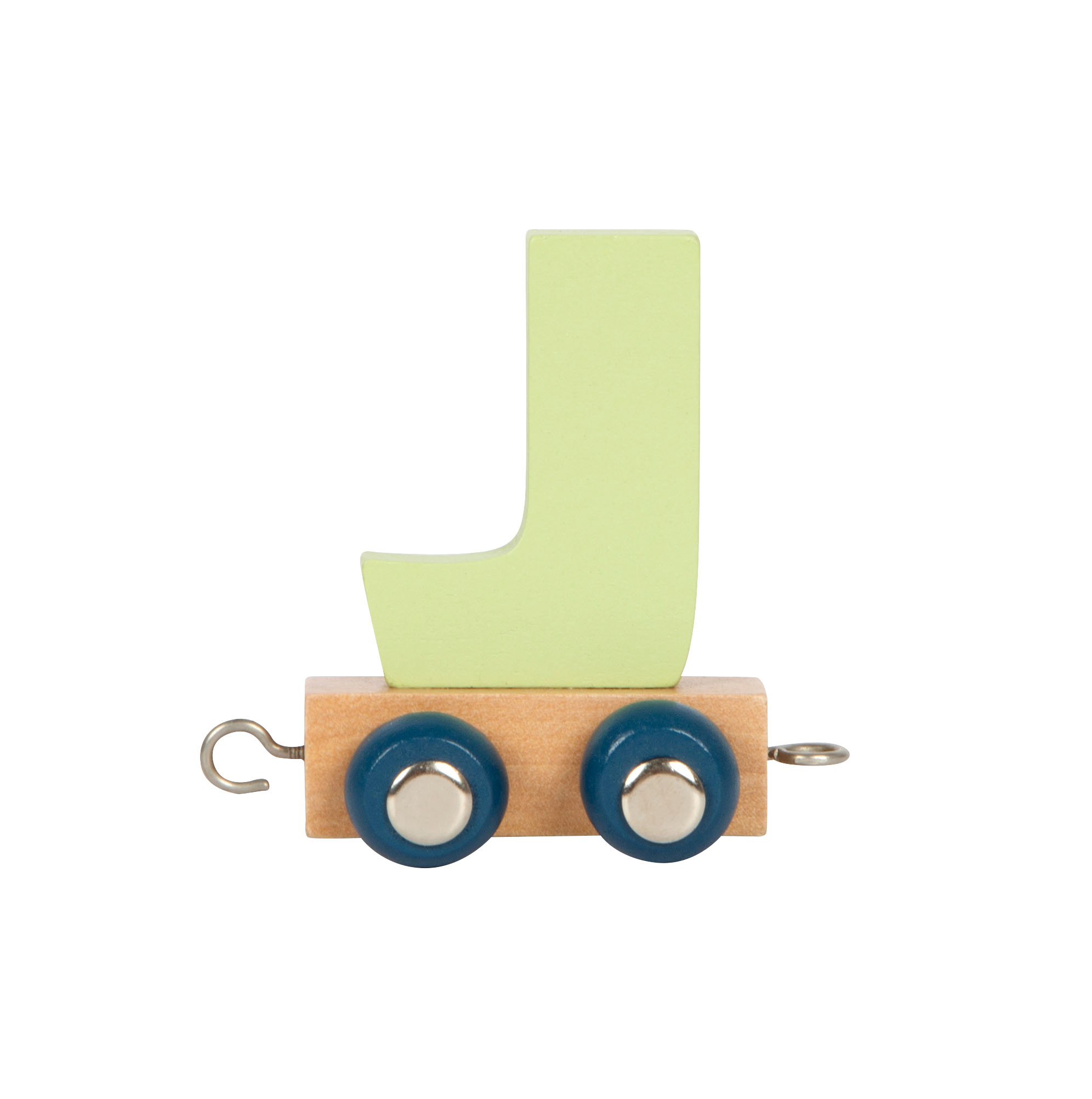 Grüner Buchstabenzug J aus Holz