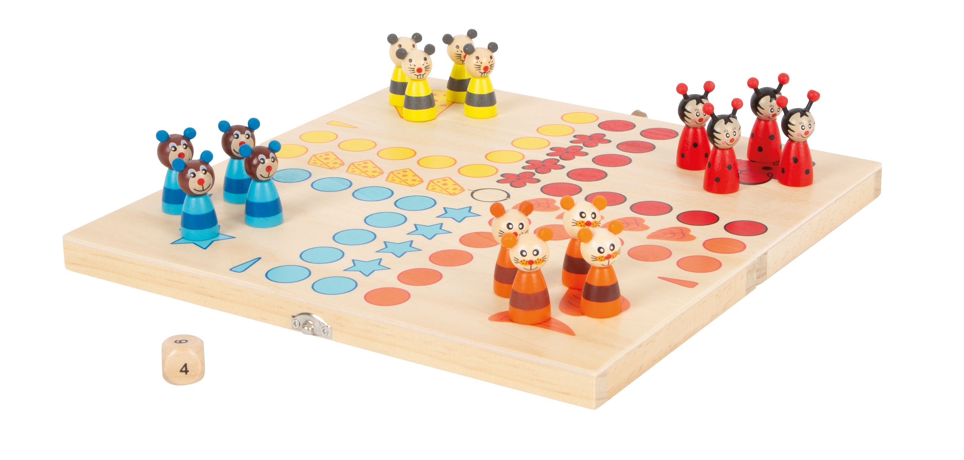 Ludo-Spiel für Kinder mit Tierfiguren