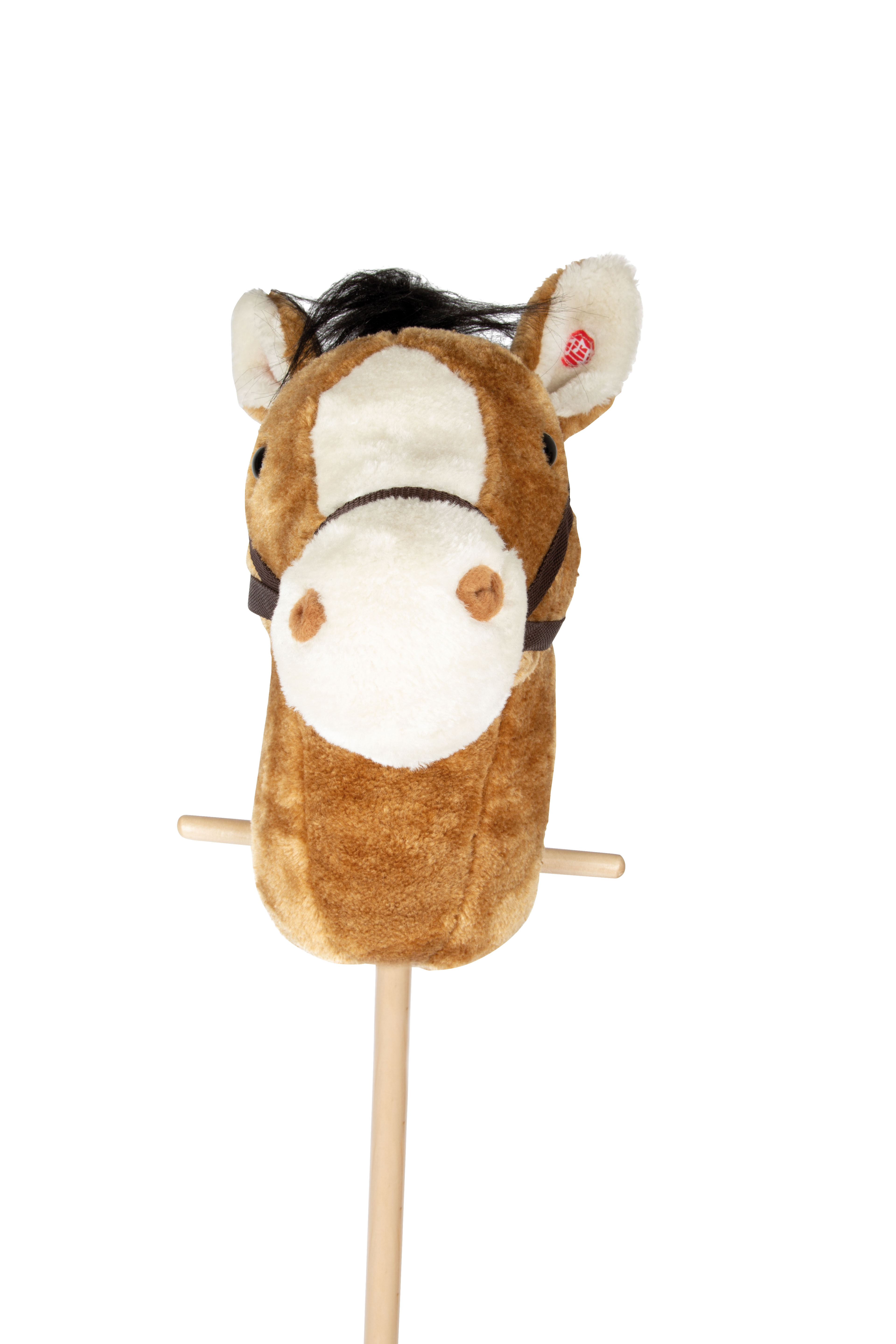 Steckenpferd mit schwarzer Trense