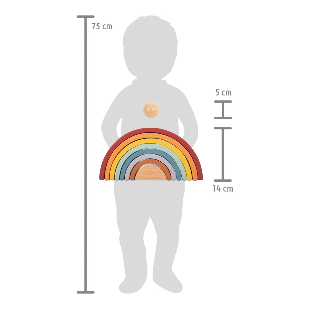 Holzbausteine Regenbogen „Safari“ für Kinder