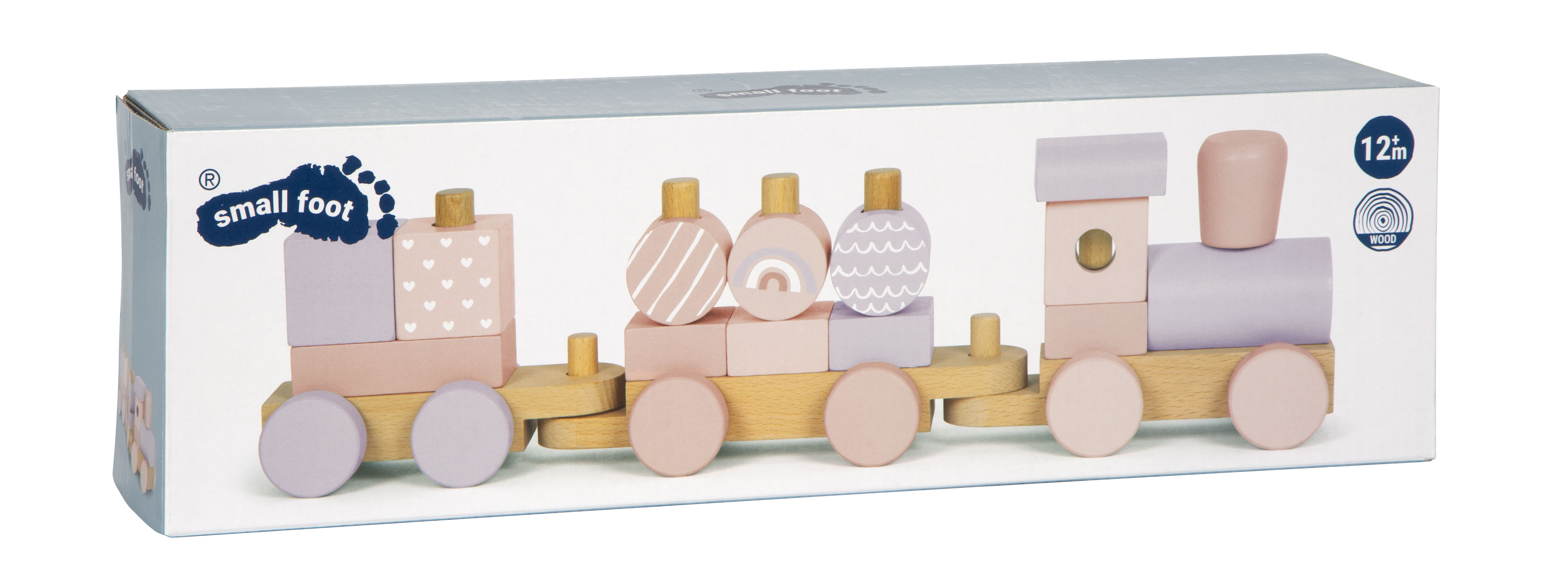 Holzzug Rosa Verpackung
