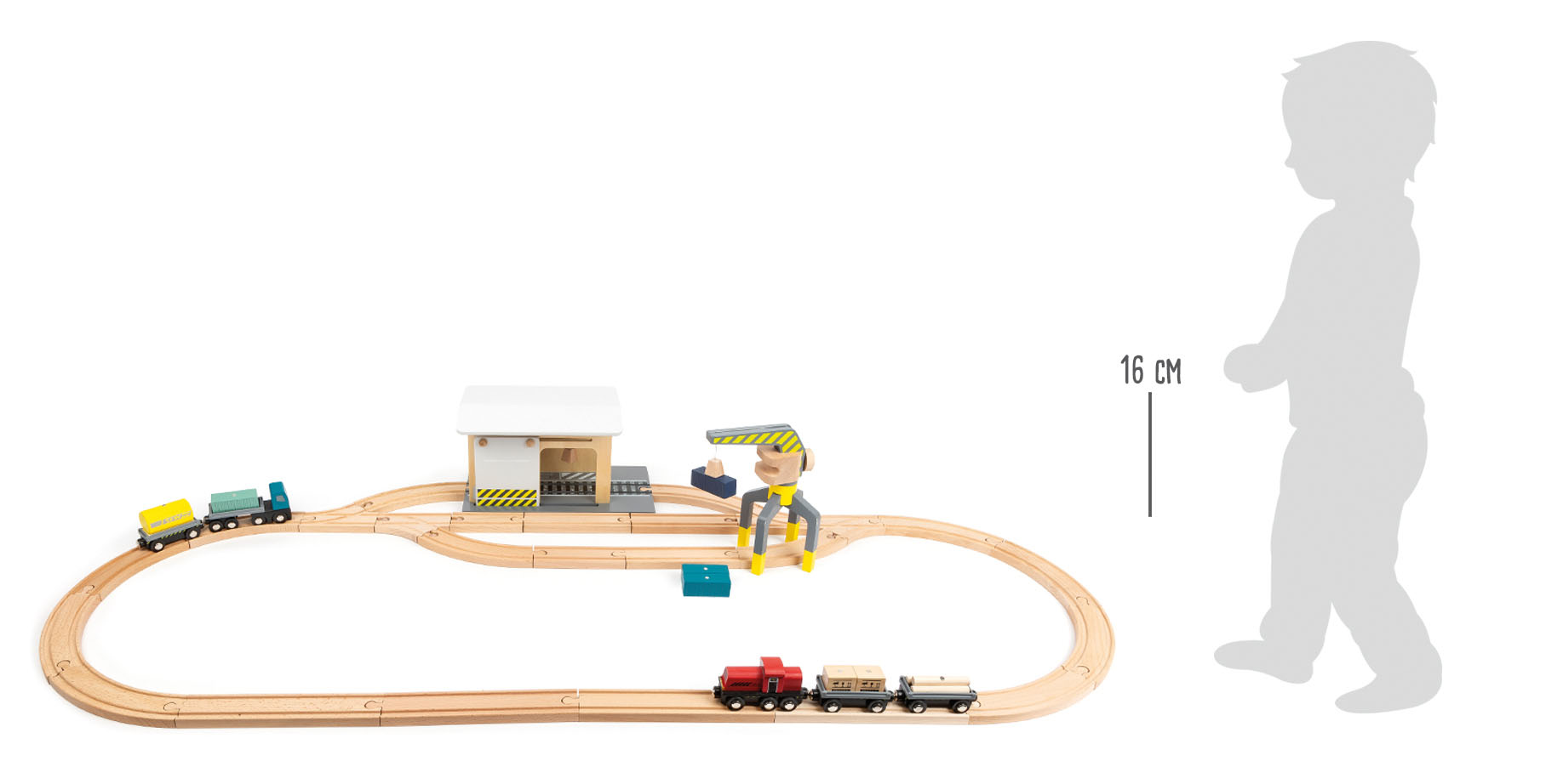 Güterbahnhof mit Zubehör für Kinder