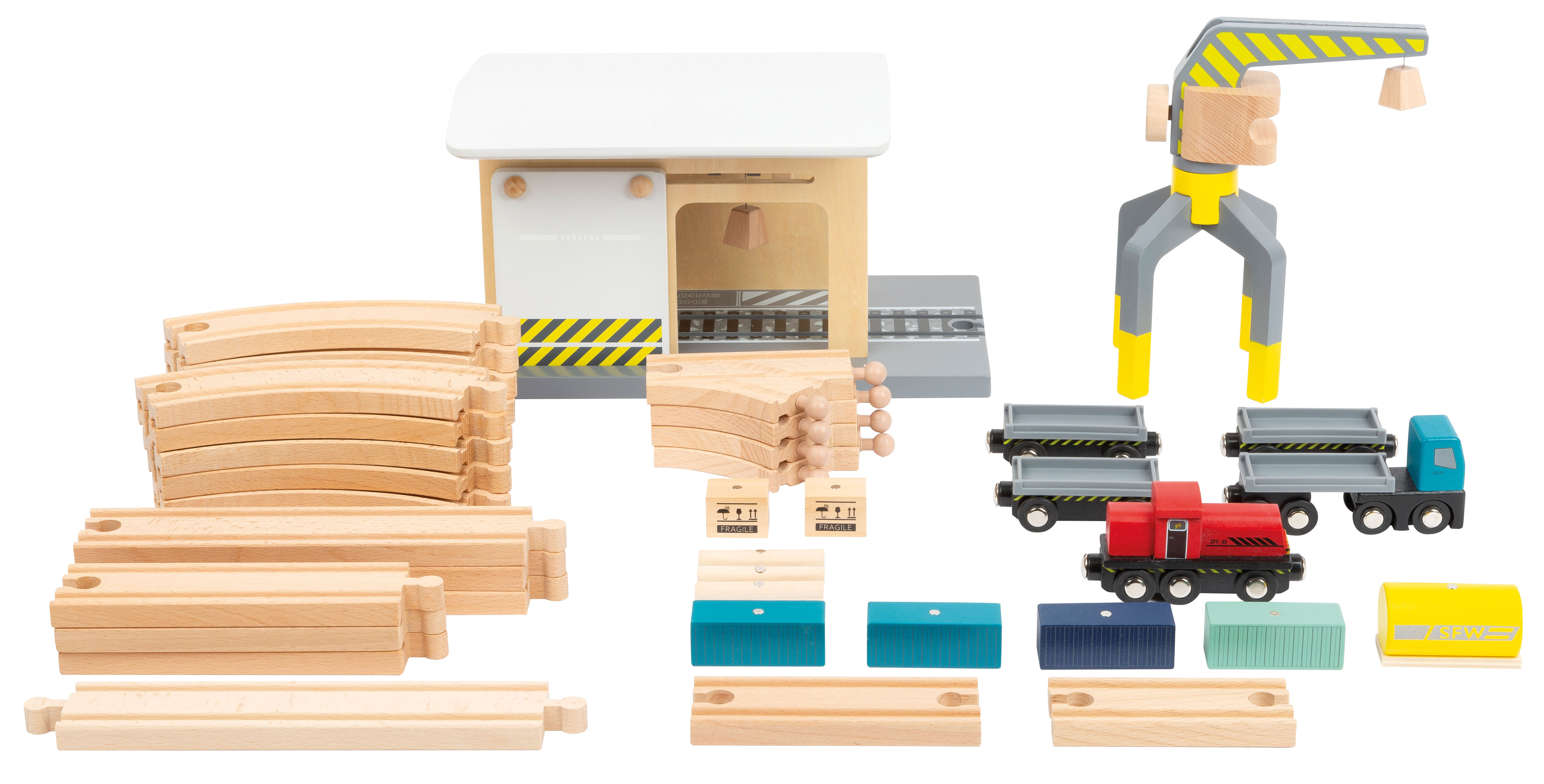 Güterbahnhof mit Zubehör für Kinder