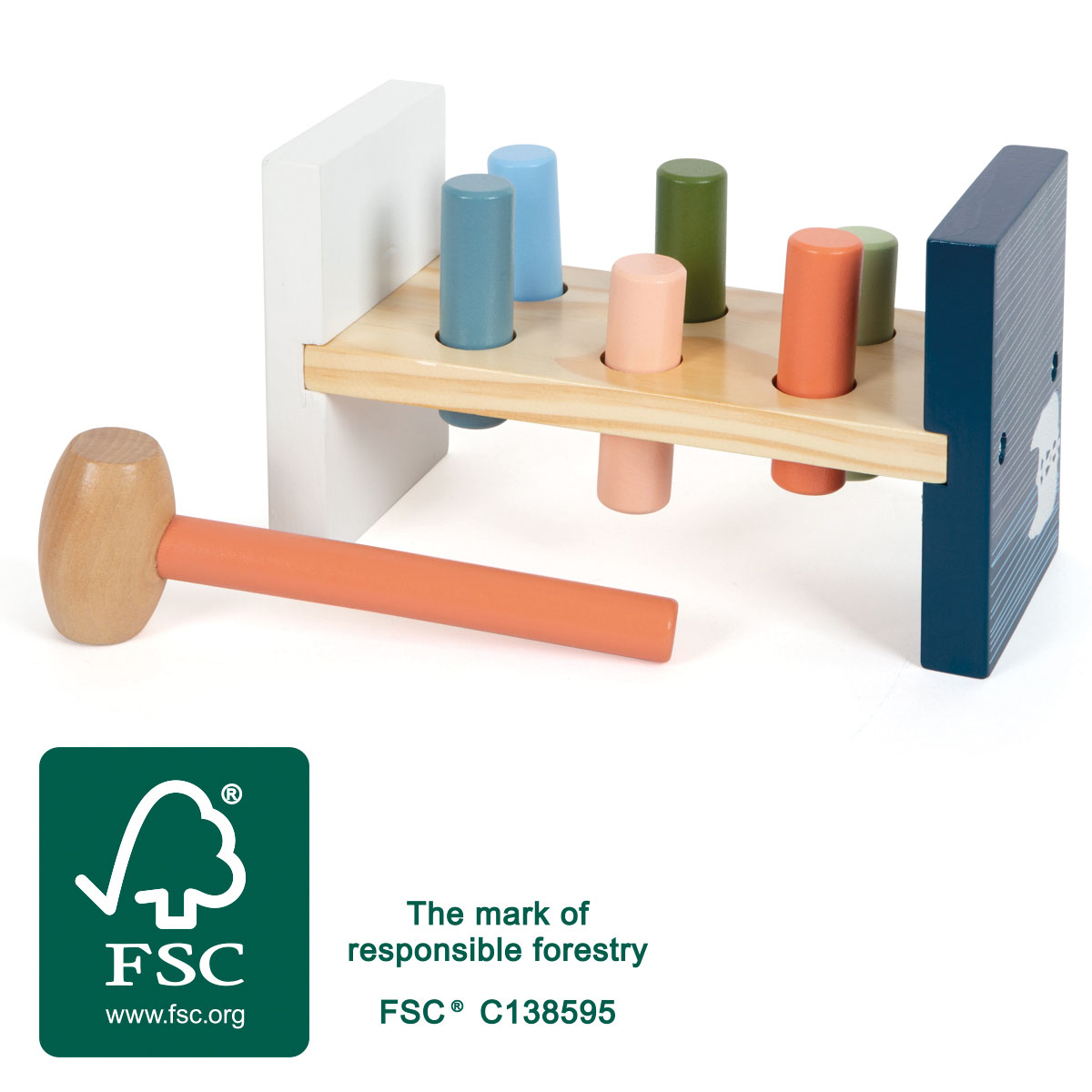 Klopfbank aus Holz für Kinder