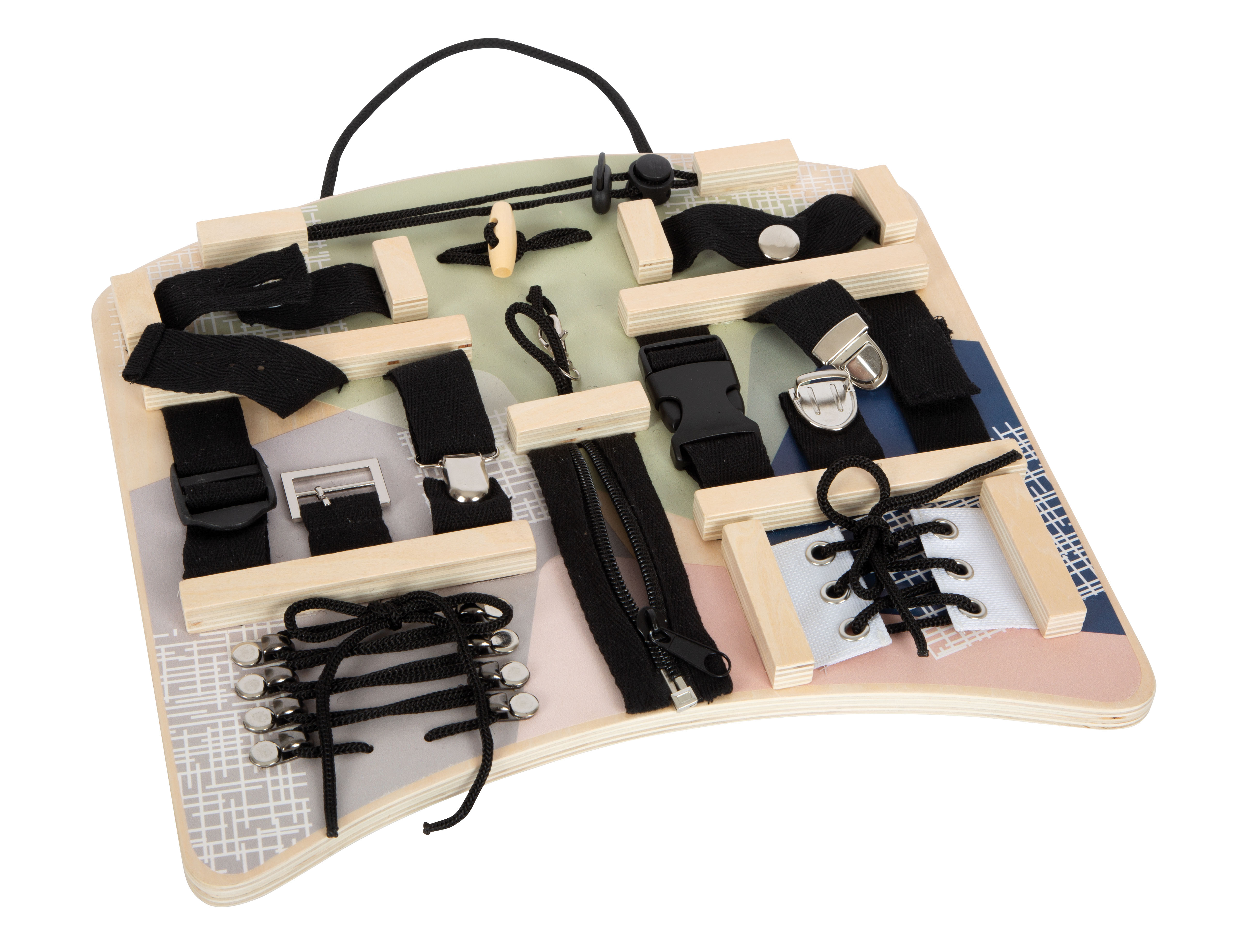 Motorikbrett für Kinder mit Verschlüssen