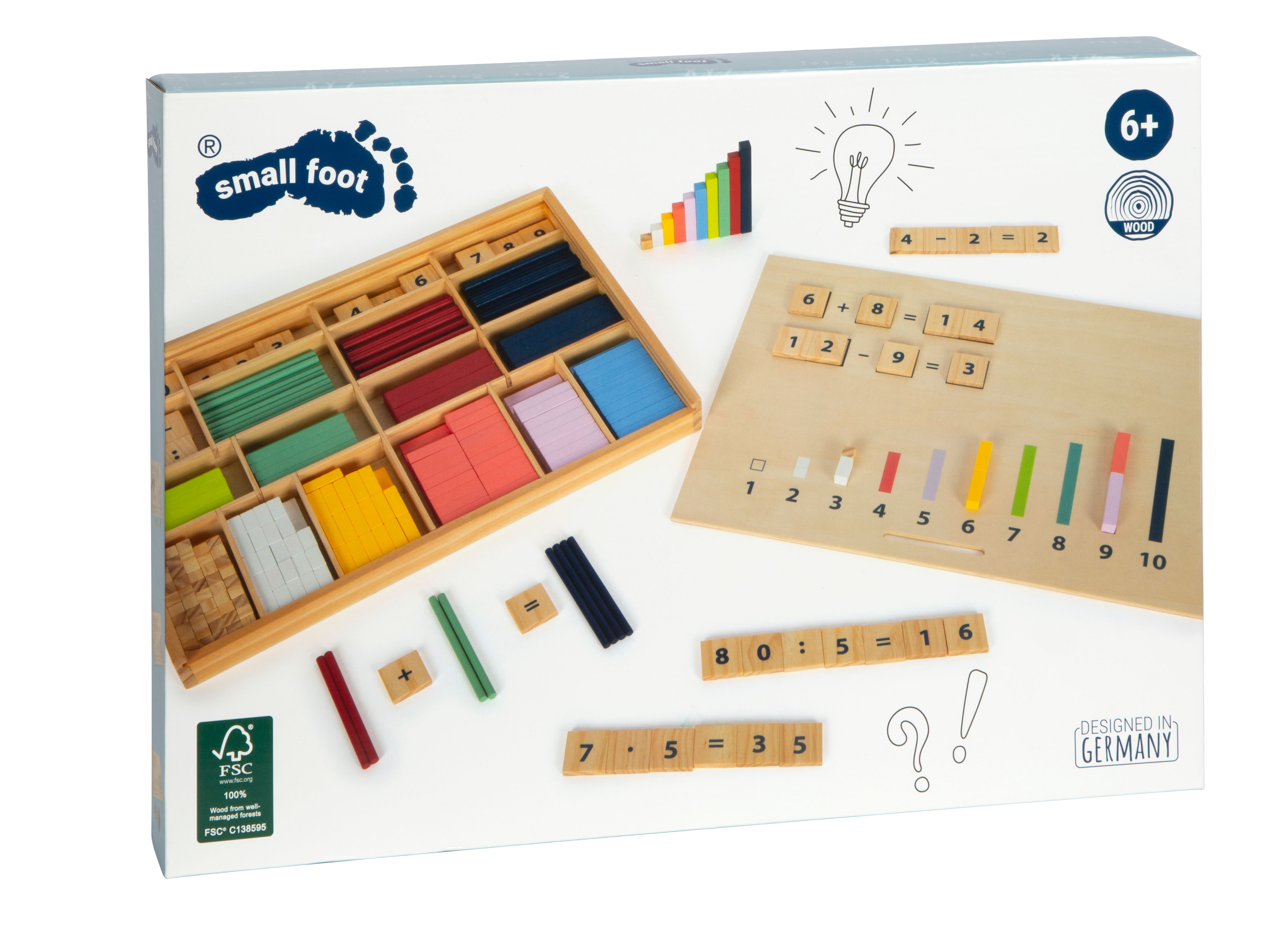 Mathe-Lernbox mit Rechenstäbchen