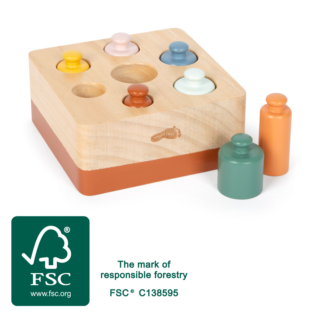 Montessori Steckspiel mit Zylindern
