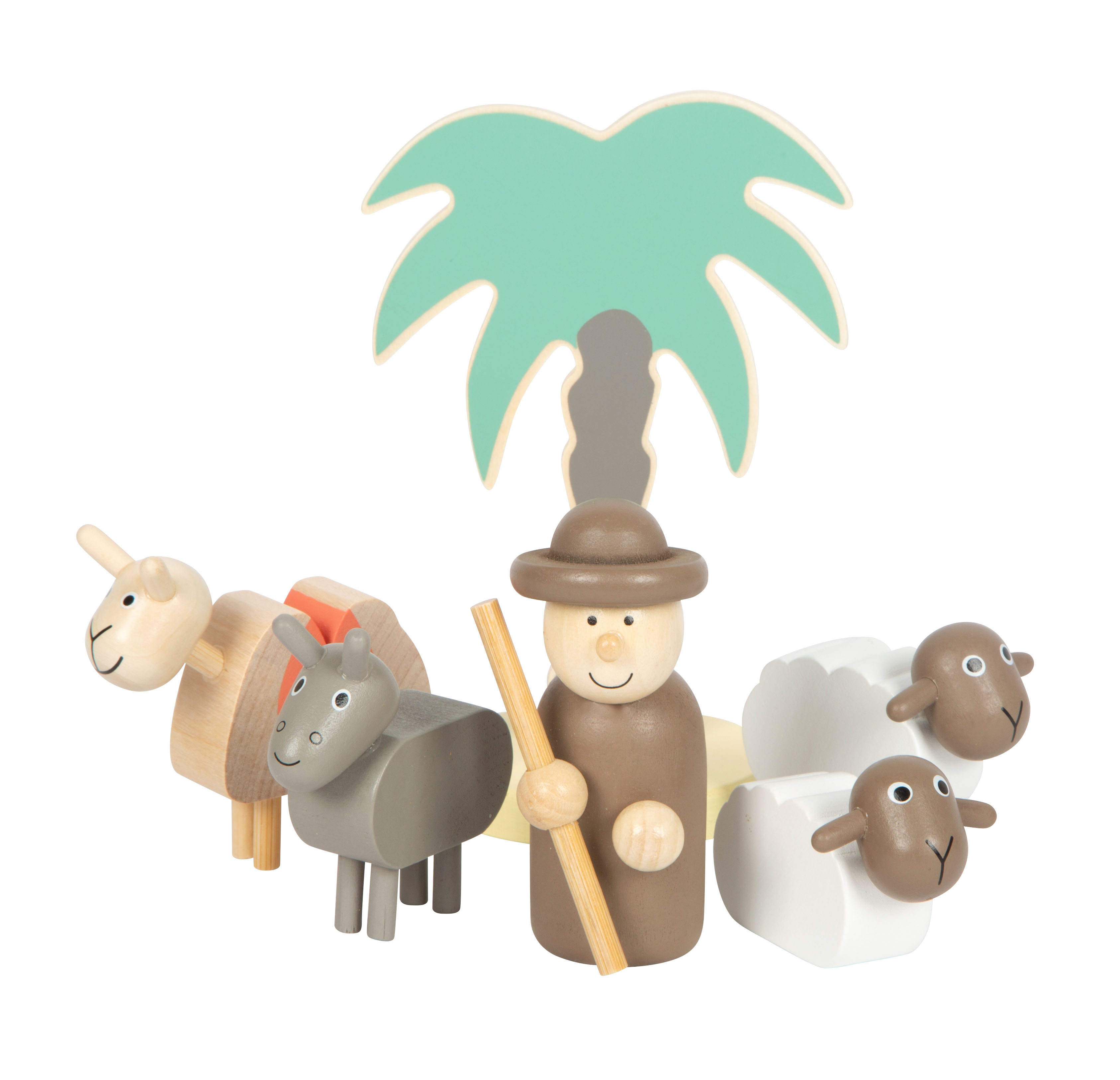 Spielset Holzkrippe Weihnachtsgeschichte weihnachtlicher Hintergrund