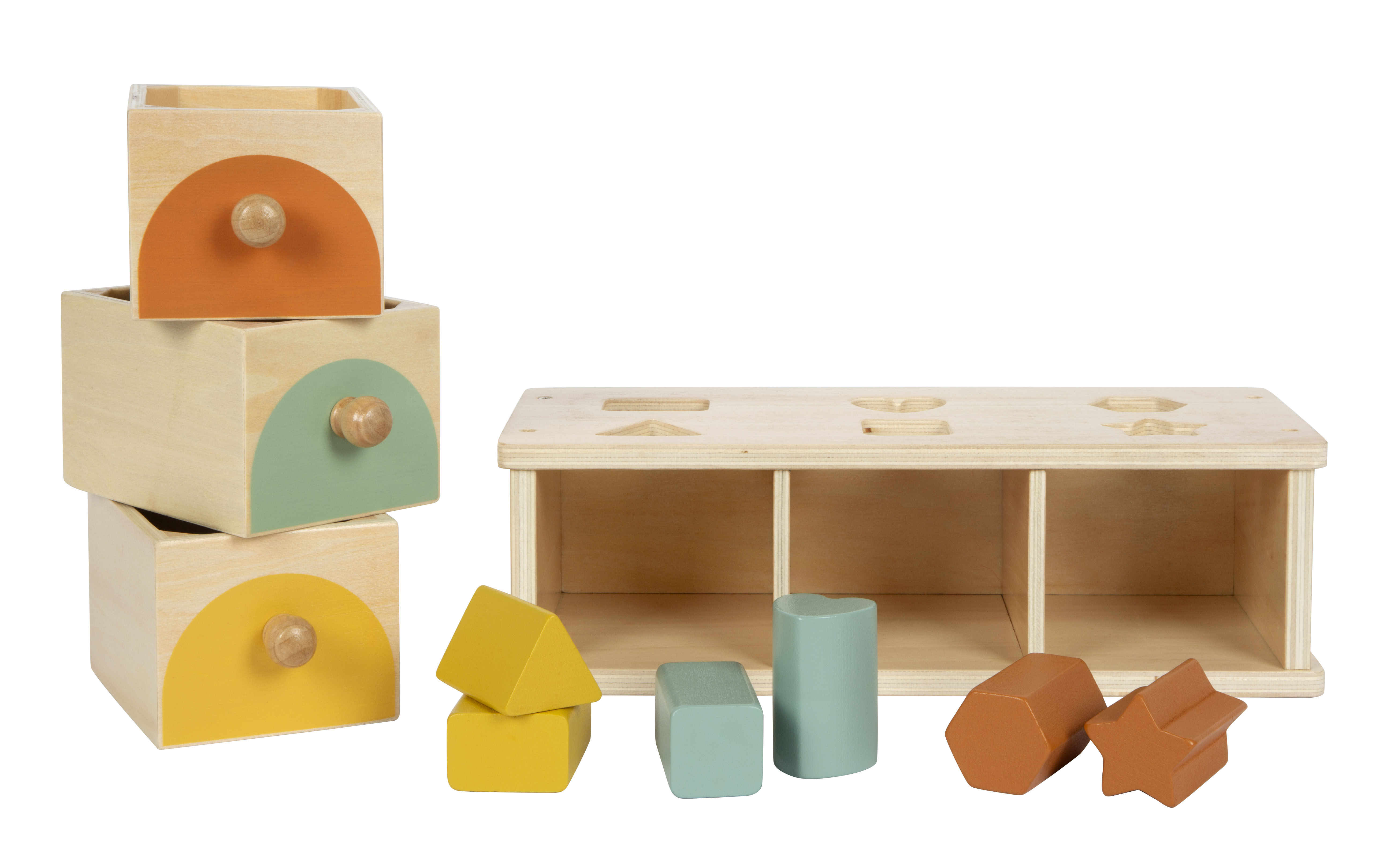 Einzelteile Montessori Sortierspiel aus Holz