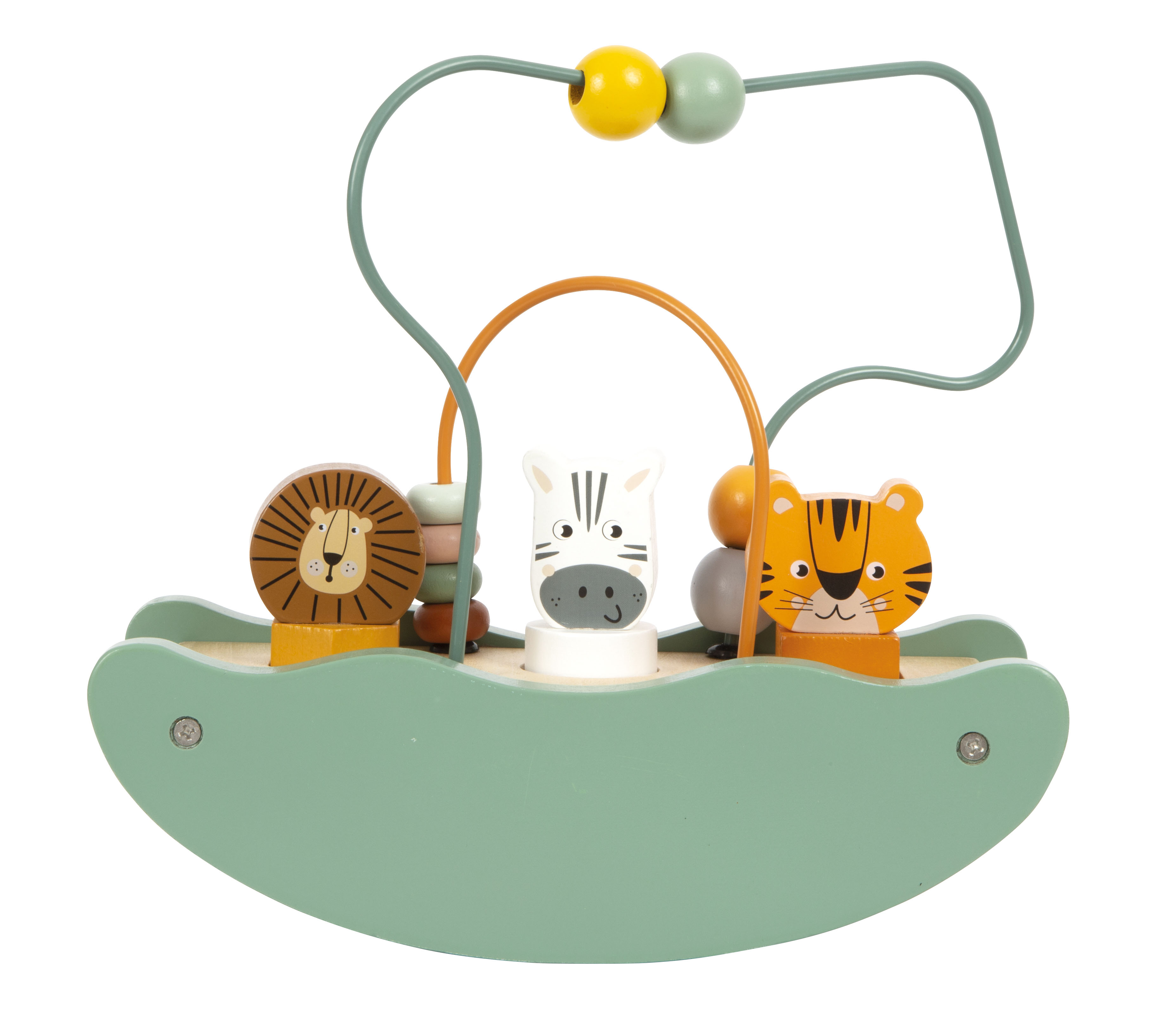 Motorikspielzeug aus Holz mit Tiermotiven