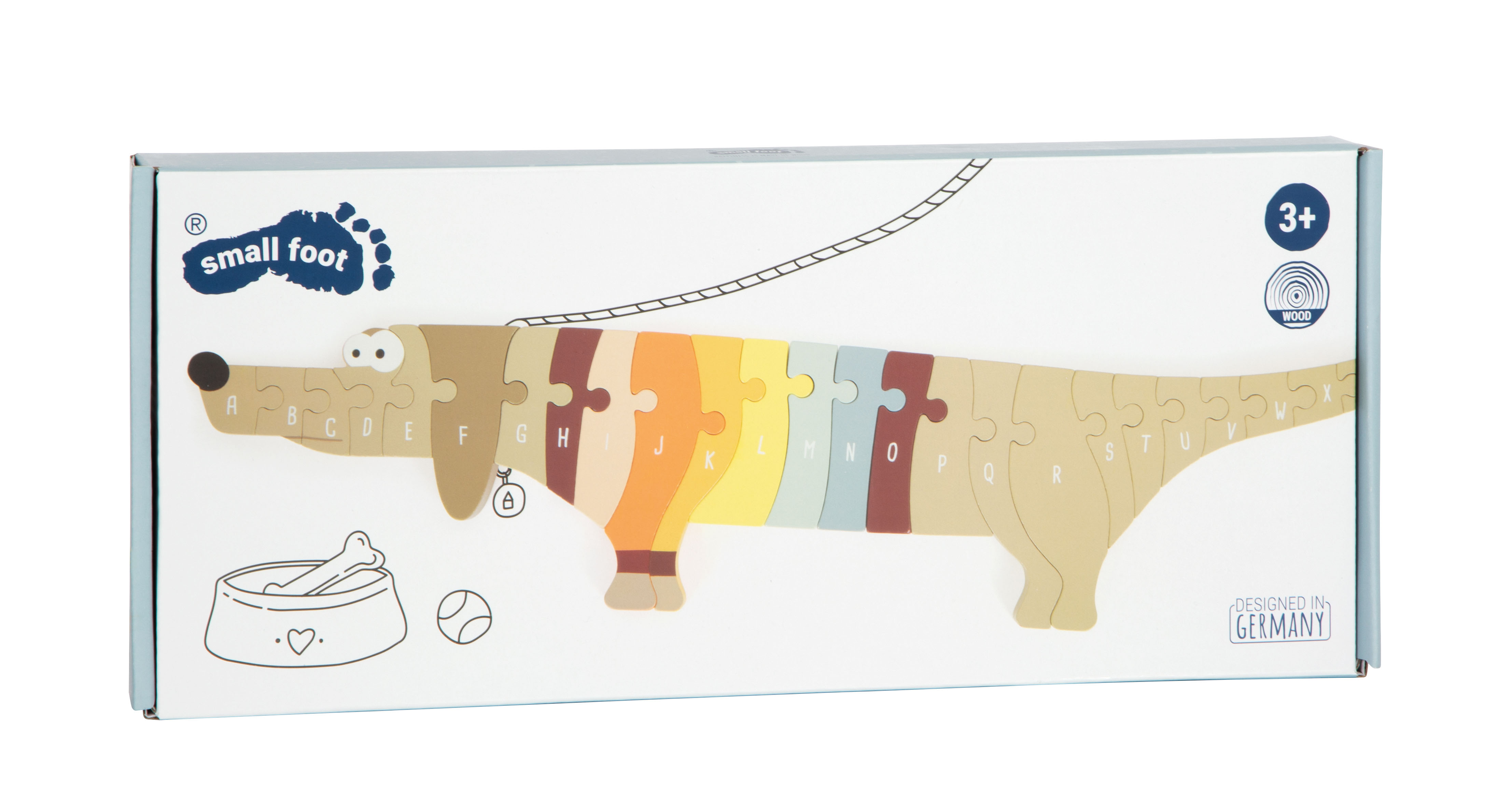 Buchstabenpuzzle Hund für Kinder