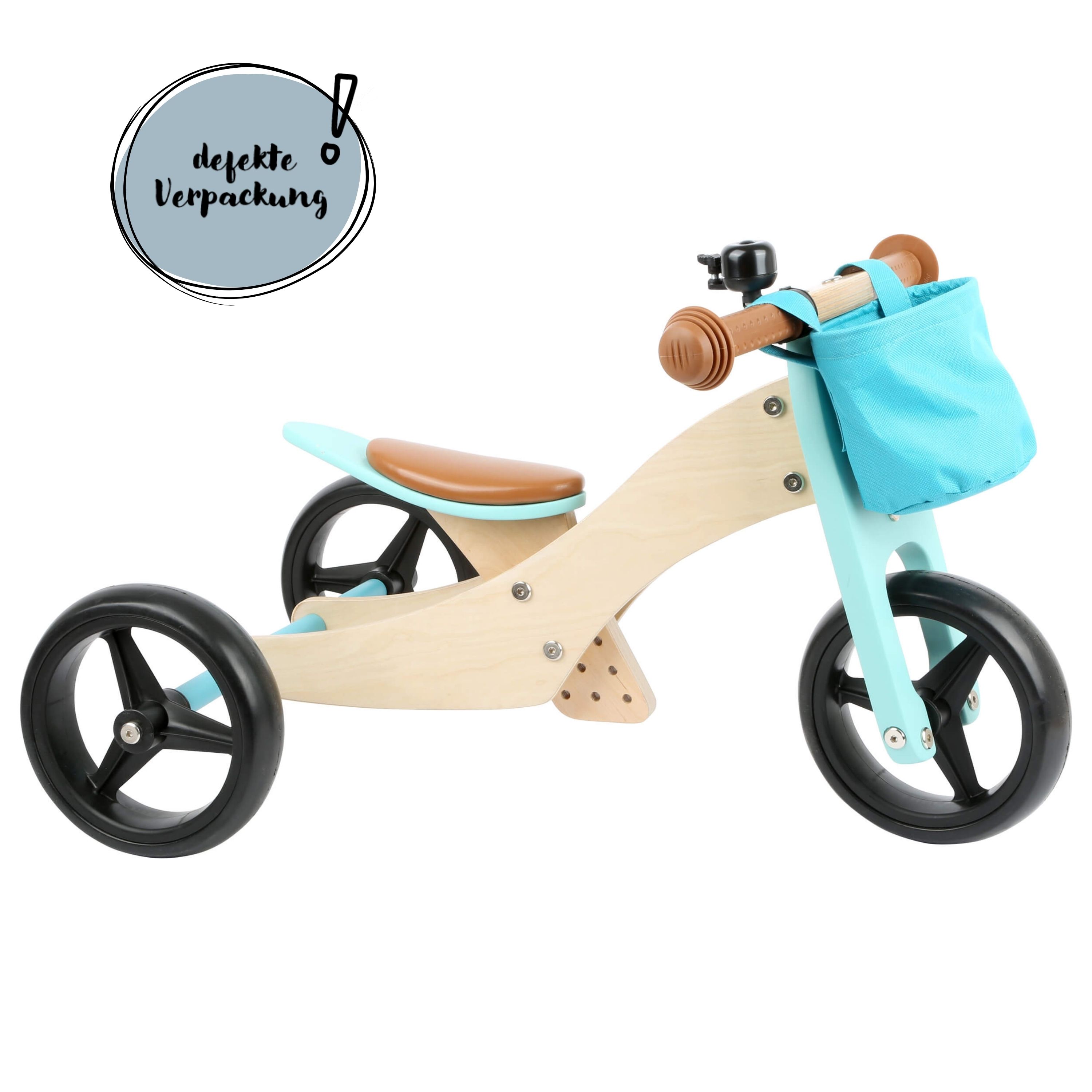 2 in 1 Laufrad Trike für Kinder mit defekter Verpackung