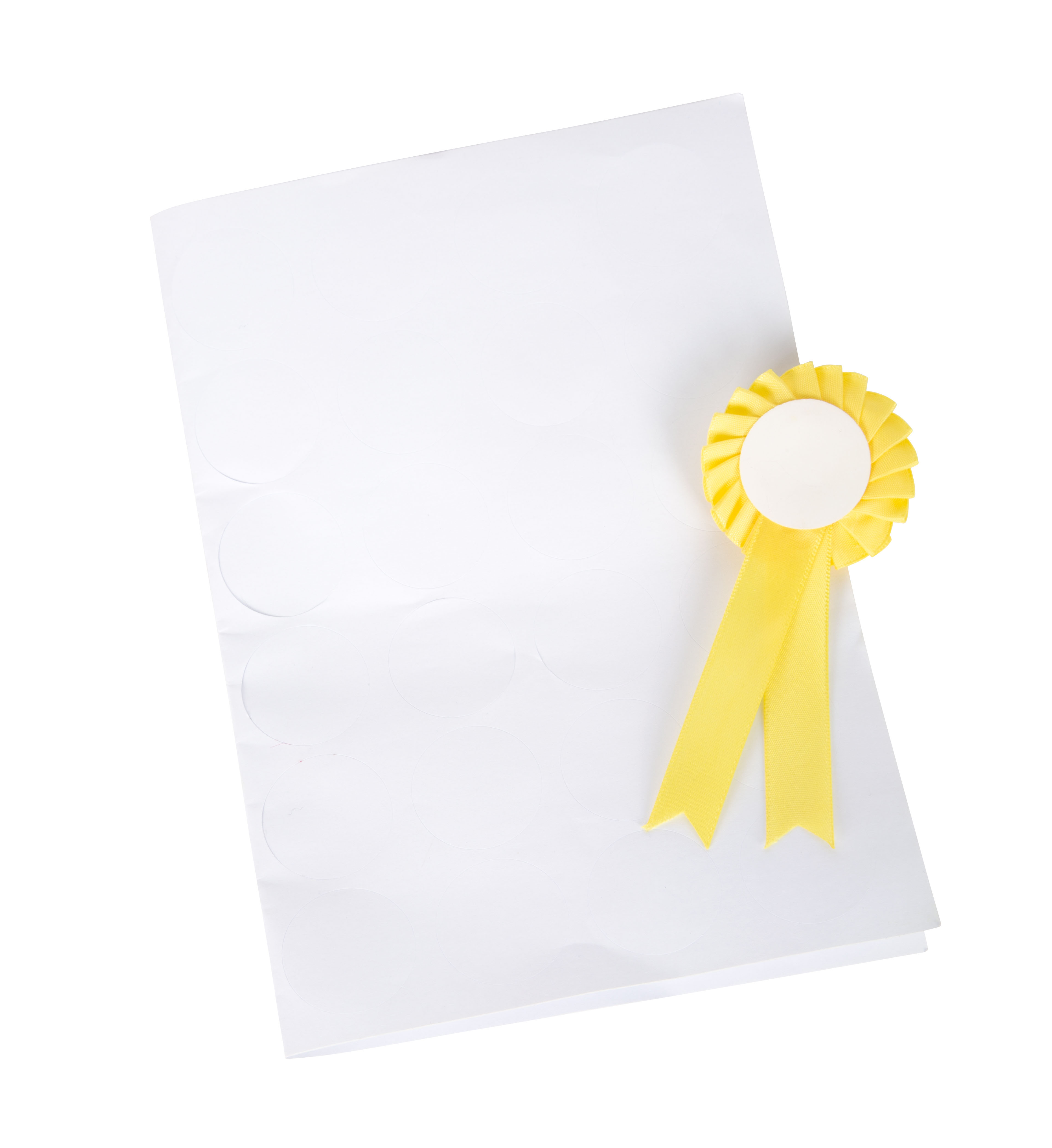 Urkunde und Siegerschleife beschriftet