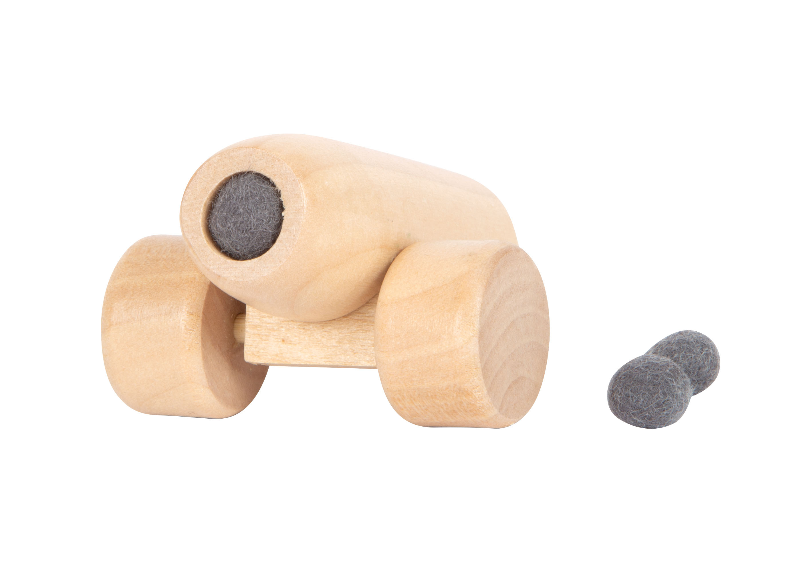 Kanone aus Holz mit Kugeln zum Spielen