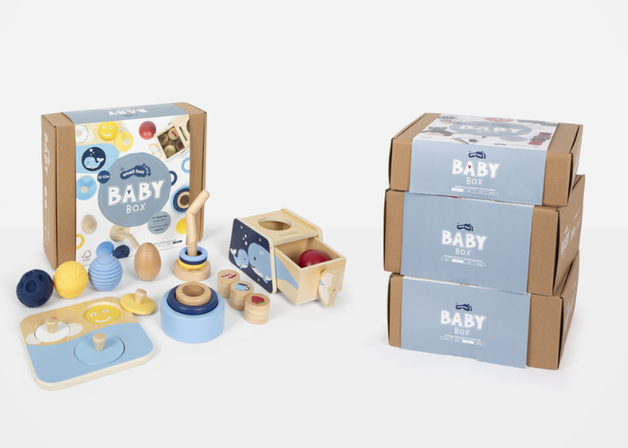 Babyspielzeug, Holzspielzeug, Kaufladen-Set, Lernspielzeug, Holzboxen