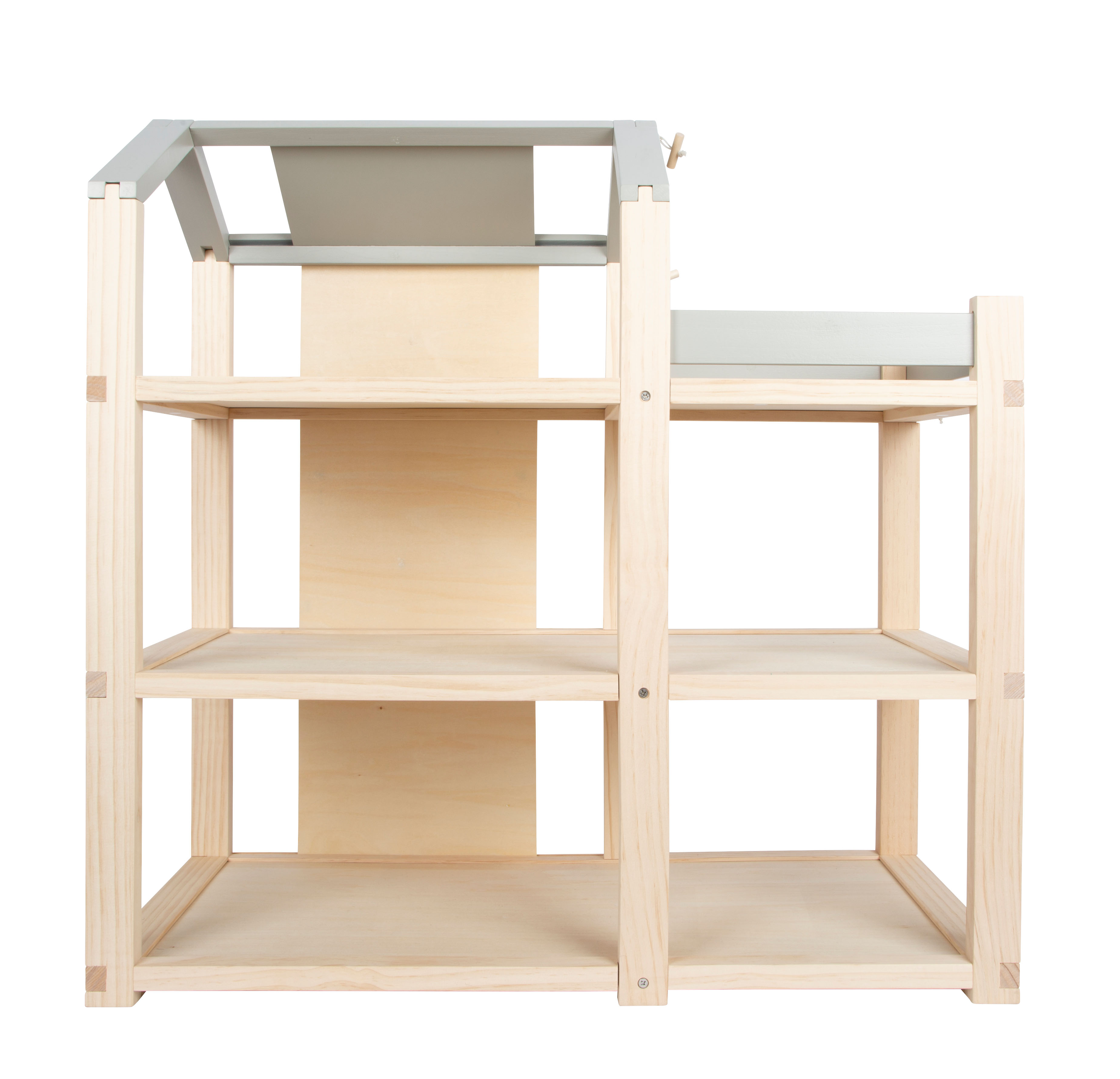 Holz-Puppenhaus mit offener Front