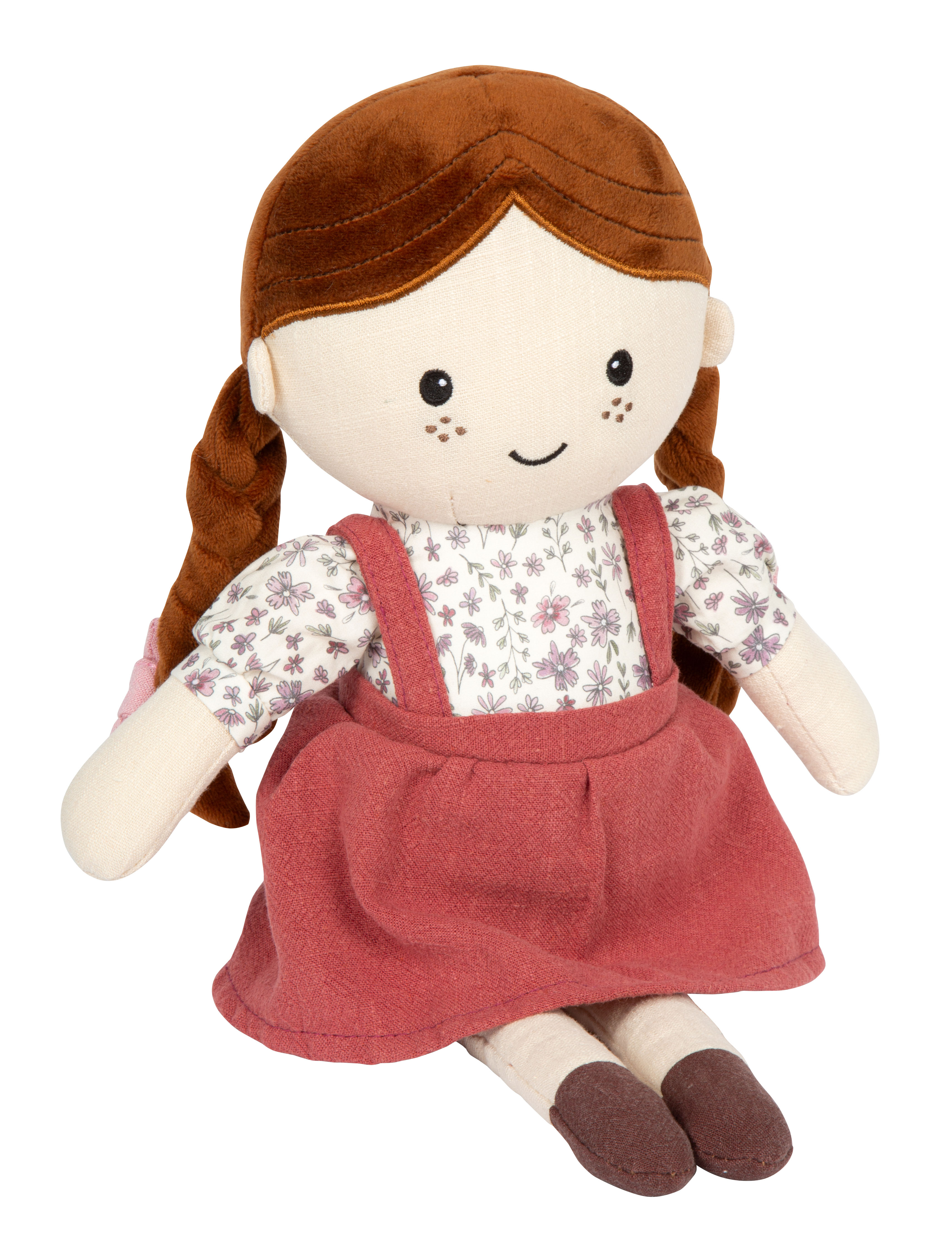 Stoffpuppe Tilda mit roten Haaren