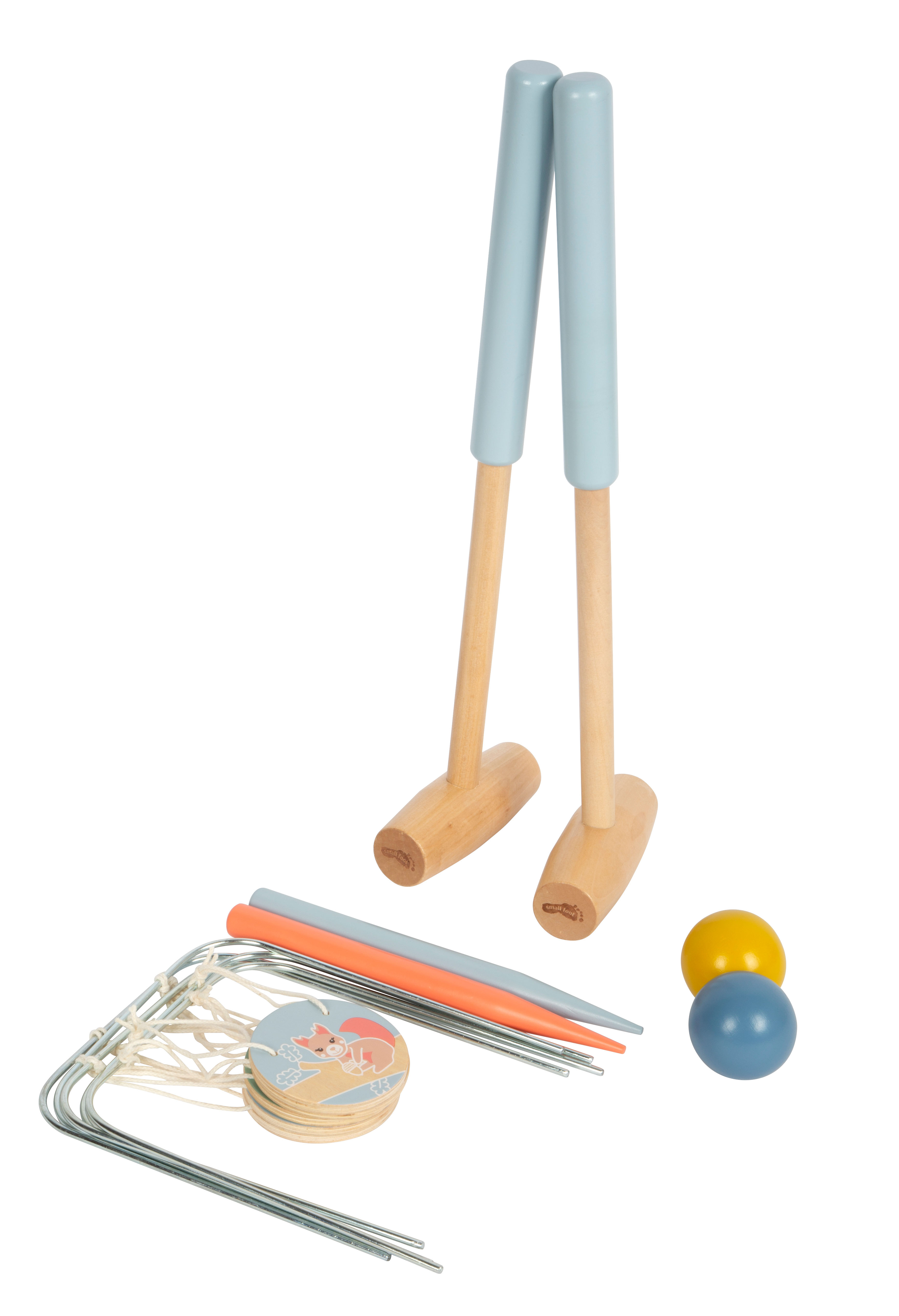 Krocket aus Holz mit Ball und Zubehör