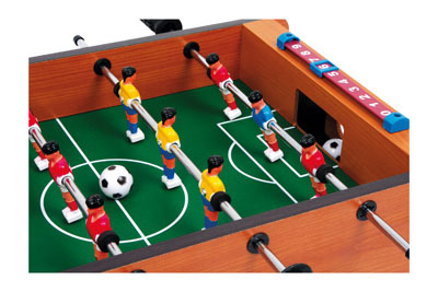 Mini Babyfoot Enfant - Plateau 55x31 Cm, Barrières Hautes 3 Cm - Pour 2 à 4 Joueurs - Cadeau Garçon/fille 5-12 Ans