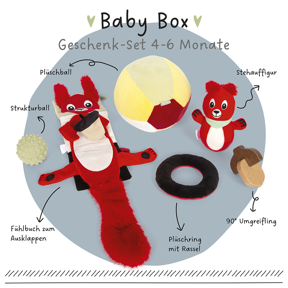 Baby-Box 4–6 Monate „Erkunden & Begreifen“