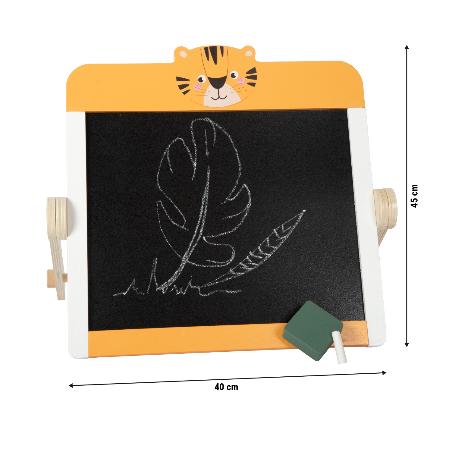 Größenskizze von Kreidetafel und Whiteboard für Kinder