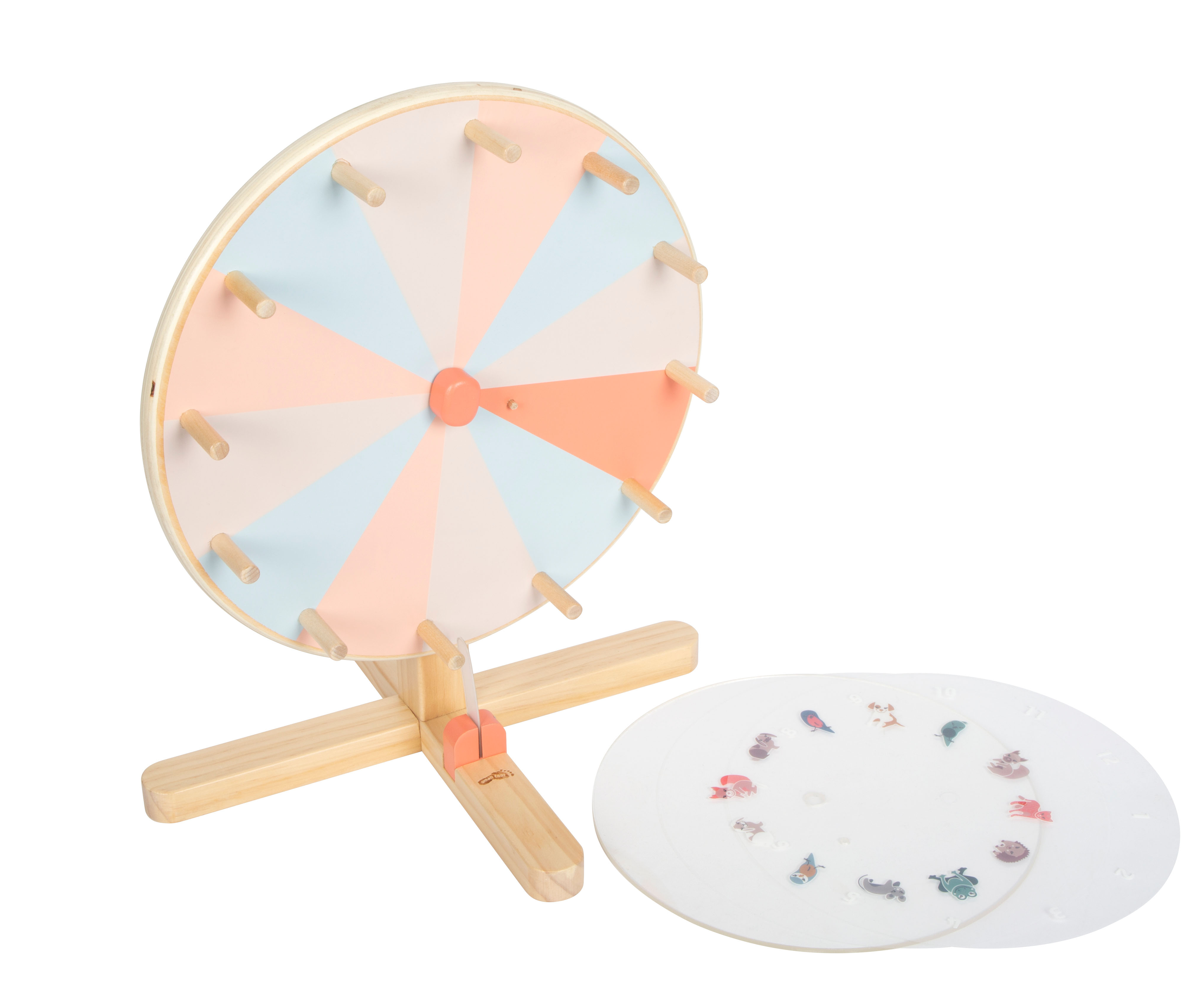 Glücksrad mit abnehmbarer Scheibe