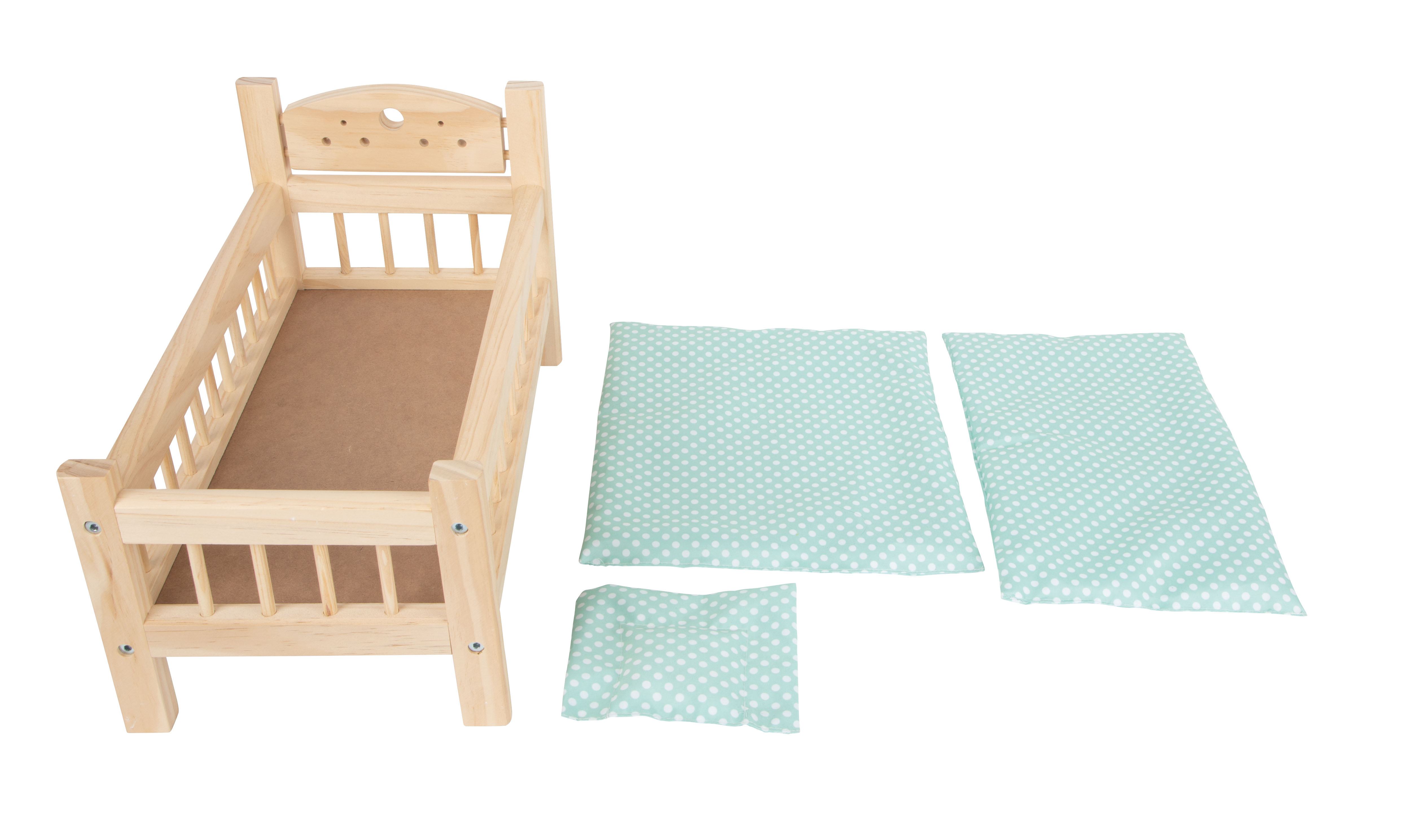 Puppenbett natur für Kinder