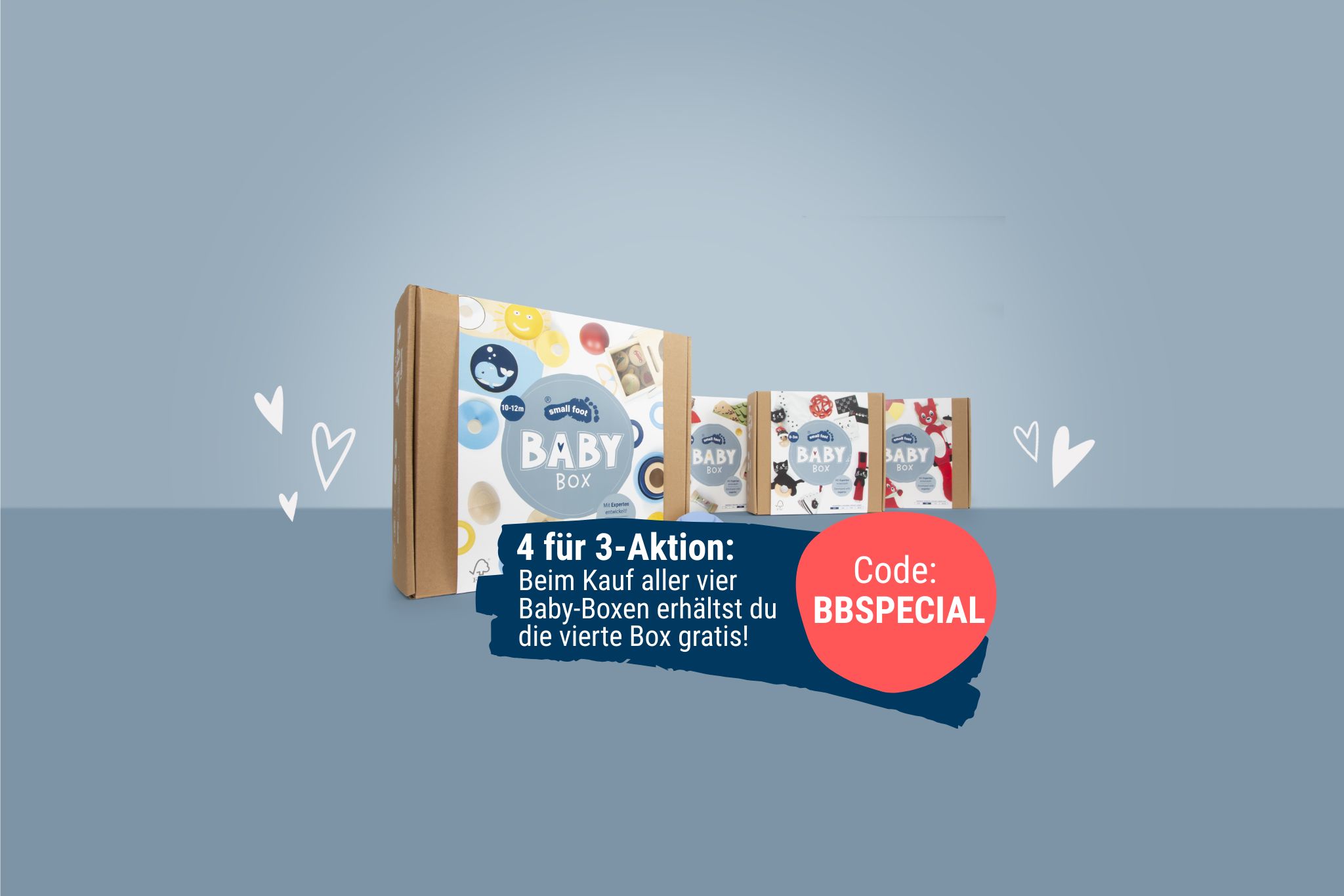 Baby-Box, Baby-Produkte, Geschenkbox, Pappbox, Aktion