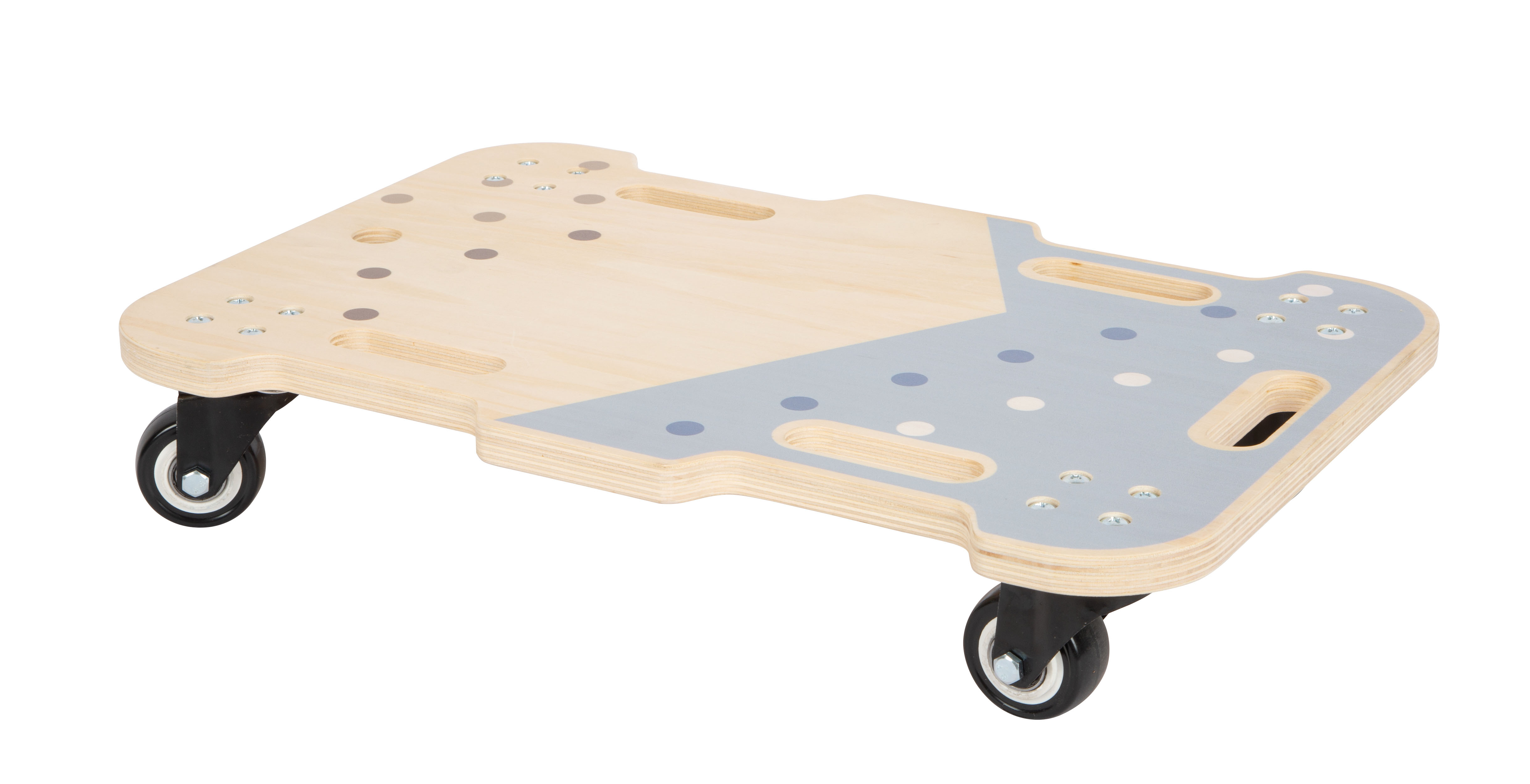Rollbrett aus Holz mit Rollen