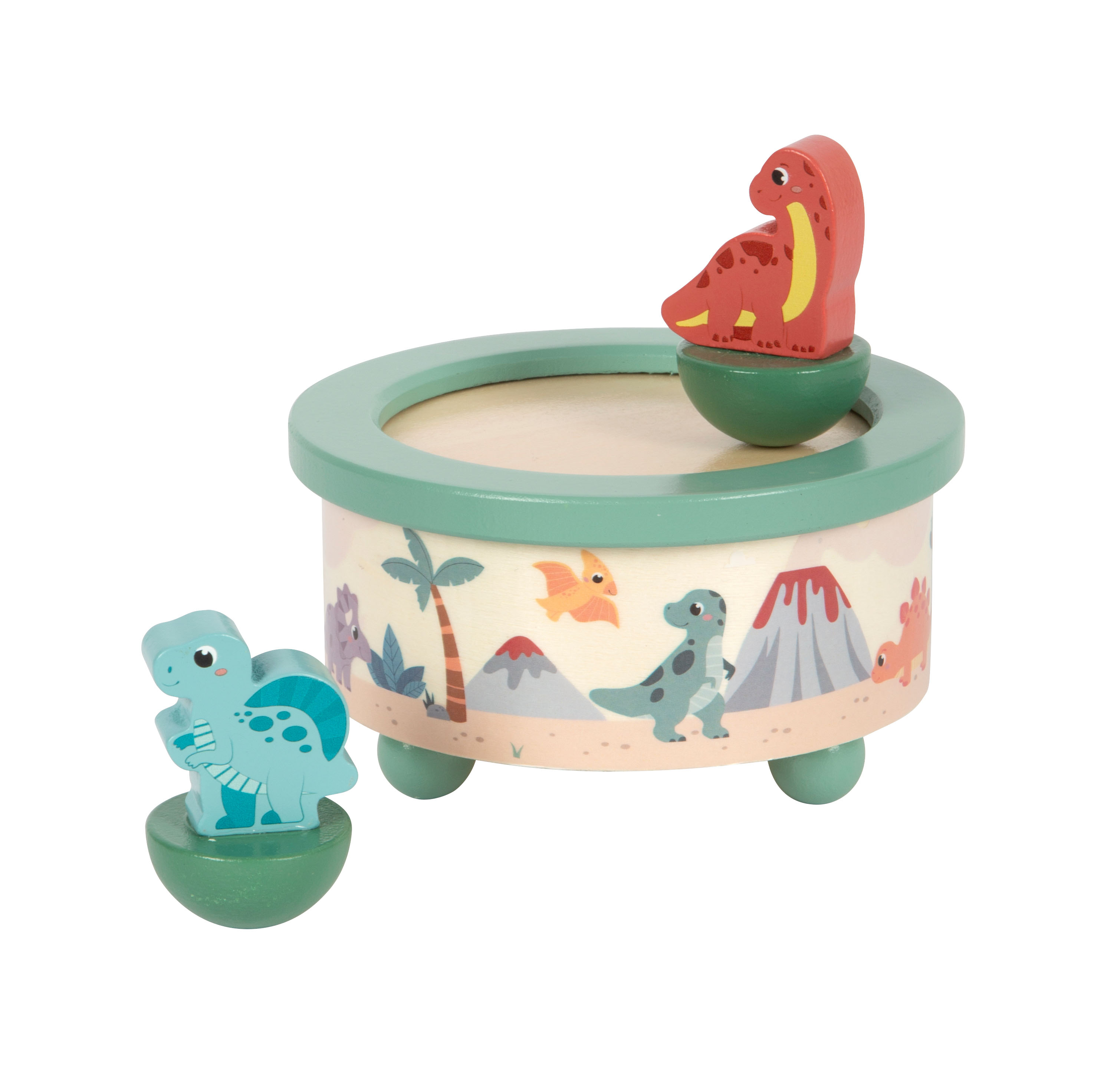 Maßstabsskizze von Dino-Spieluhr für Kinder