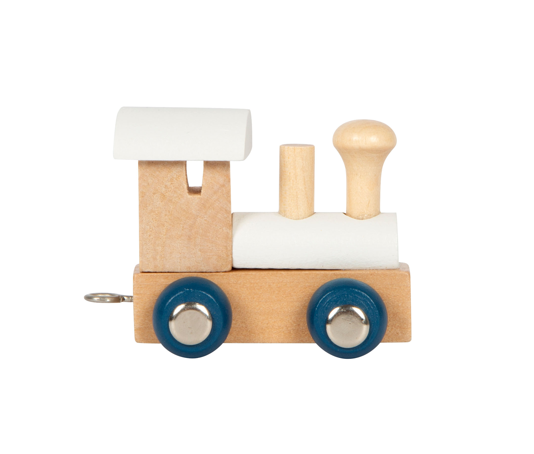 Buchstabenzug Polar Lokomotive schneeweiß & natur für Kinder