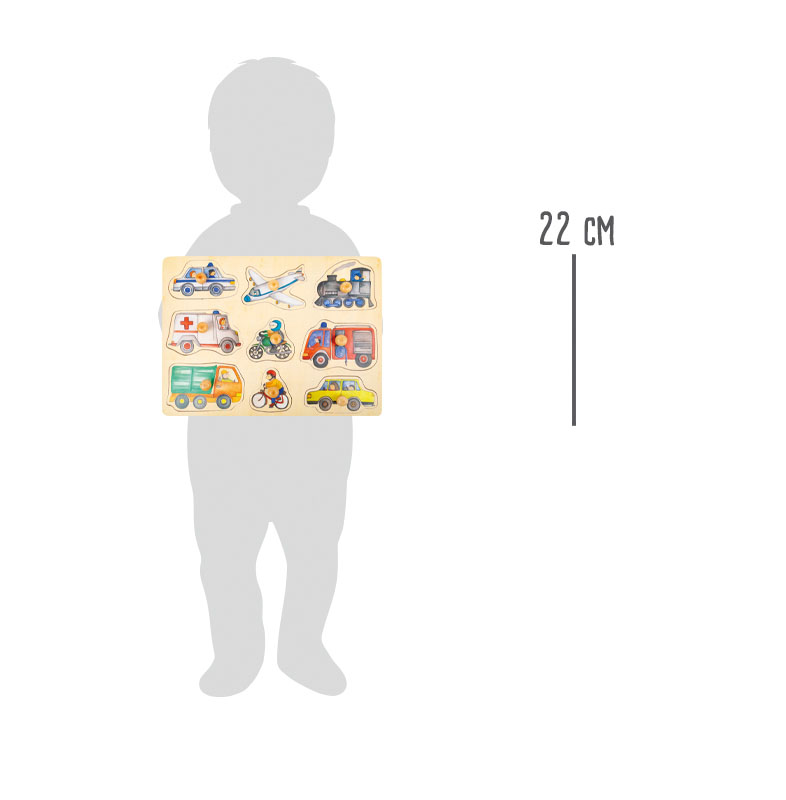Setzpuzzle Fahrzeuge der Stadt für Kinder