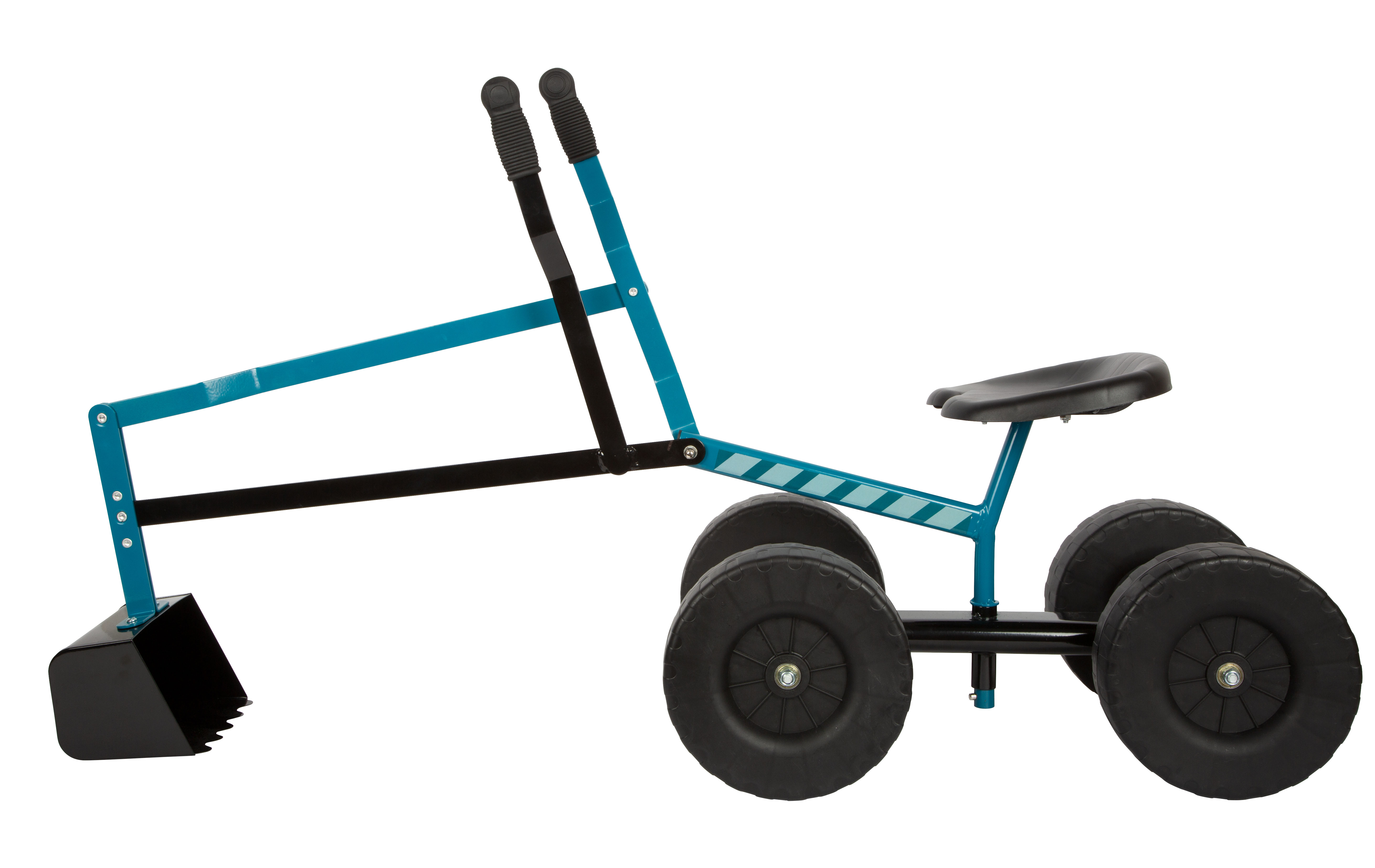 Blauer Sandkisten-Bagger mit langer Schaufel für Kinder