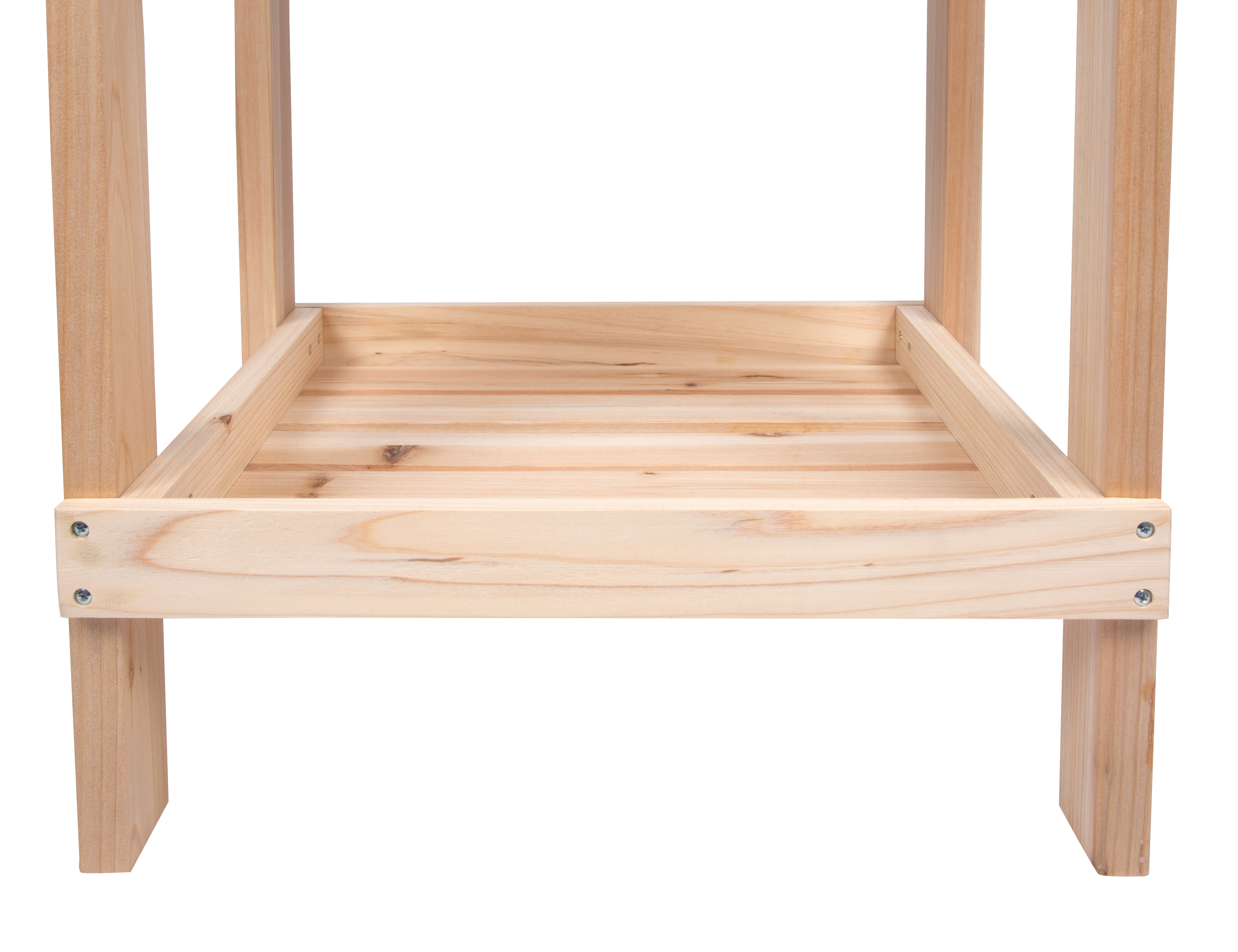 Ablagefläche von Kinder-Matschküche aus Holz