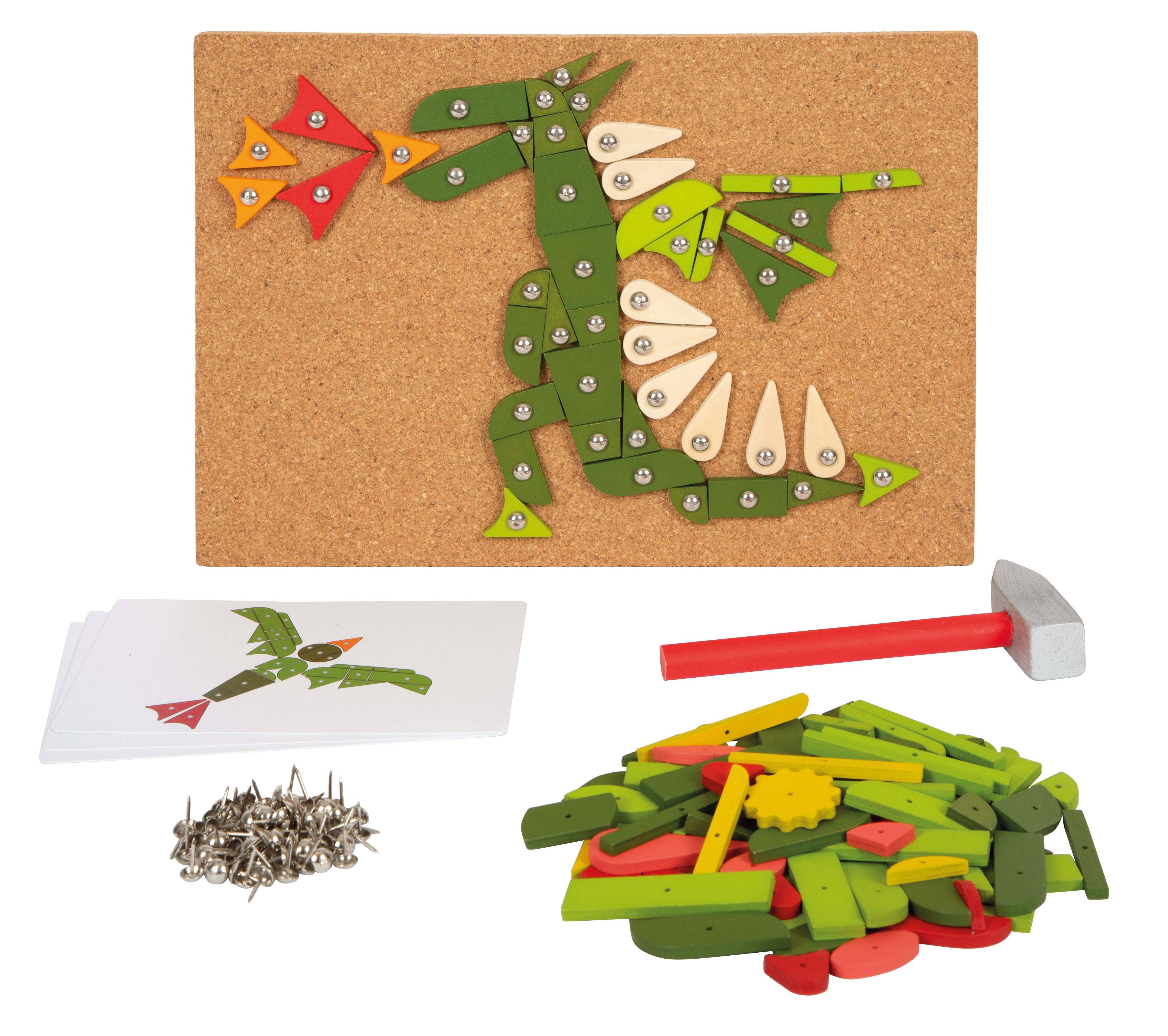 Hämmerchenspiel mit Drachen-Motiv und Vorlagen