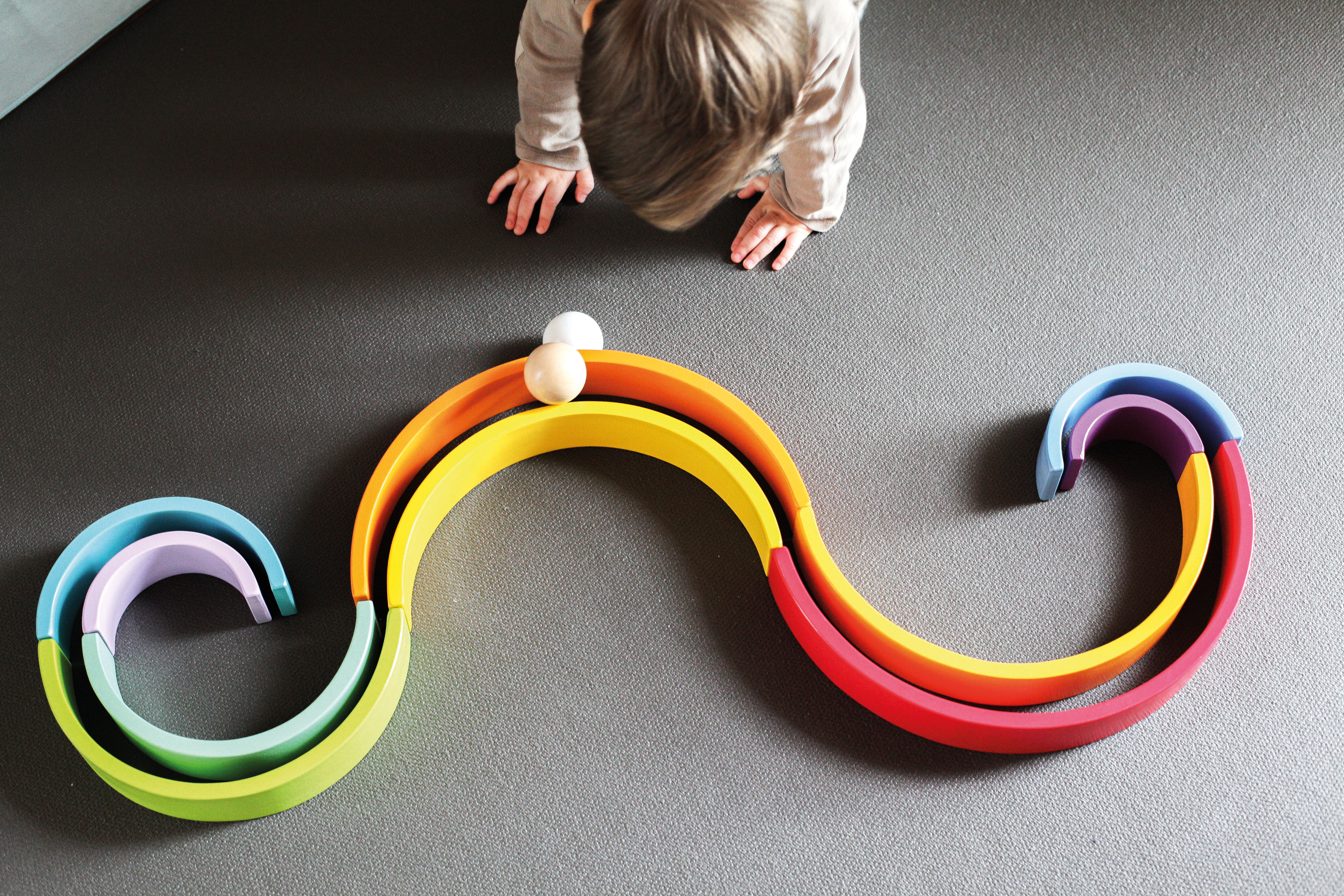 Holzbausteine Regenbogen XL für Kinder