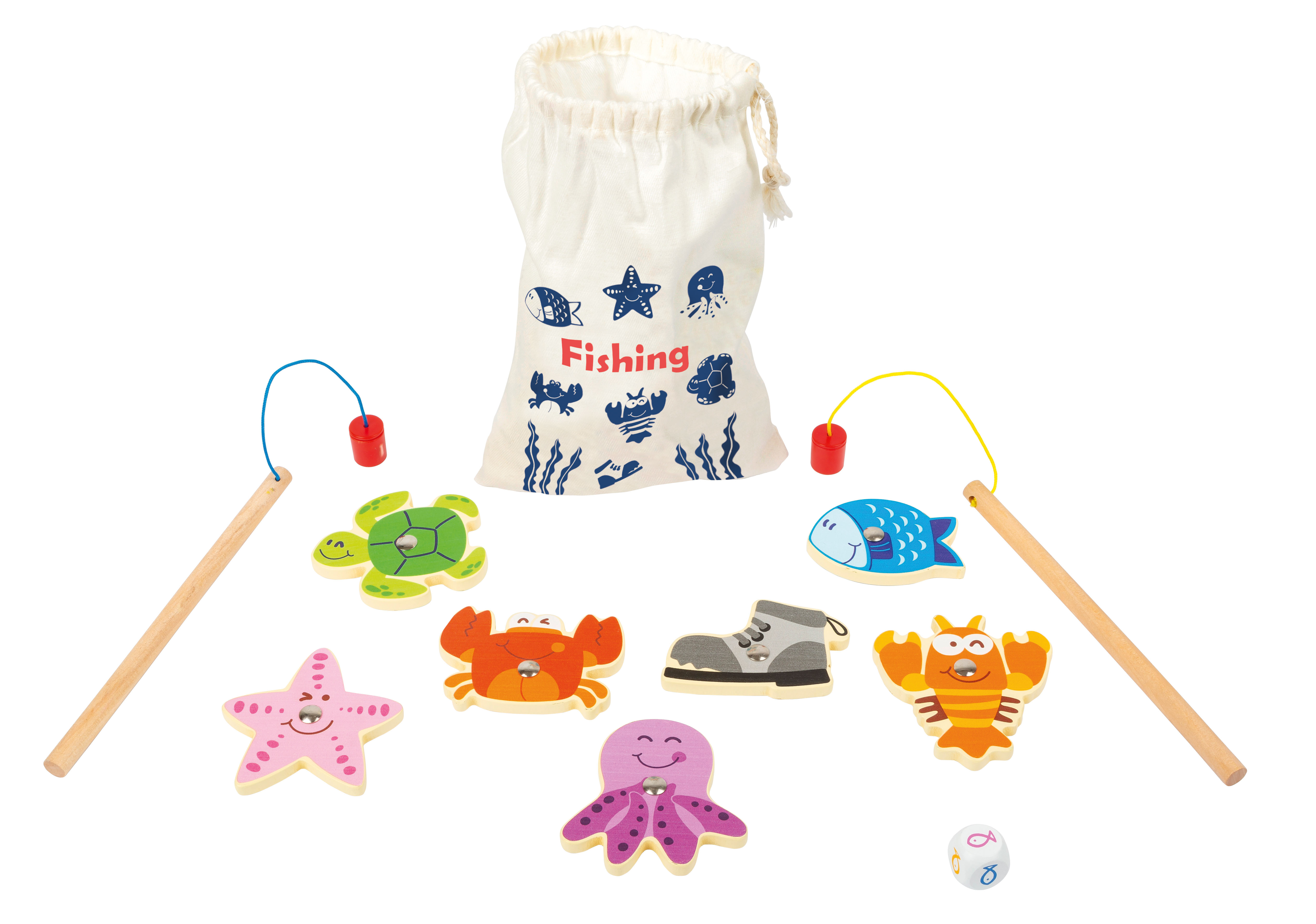 Fische angeln Reisespiel für Kinder