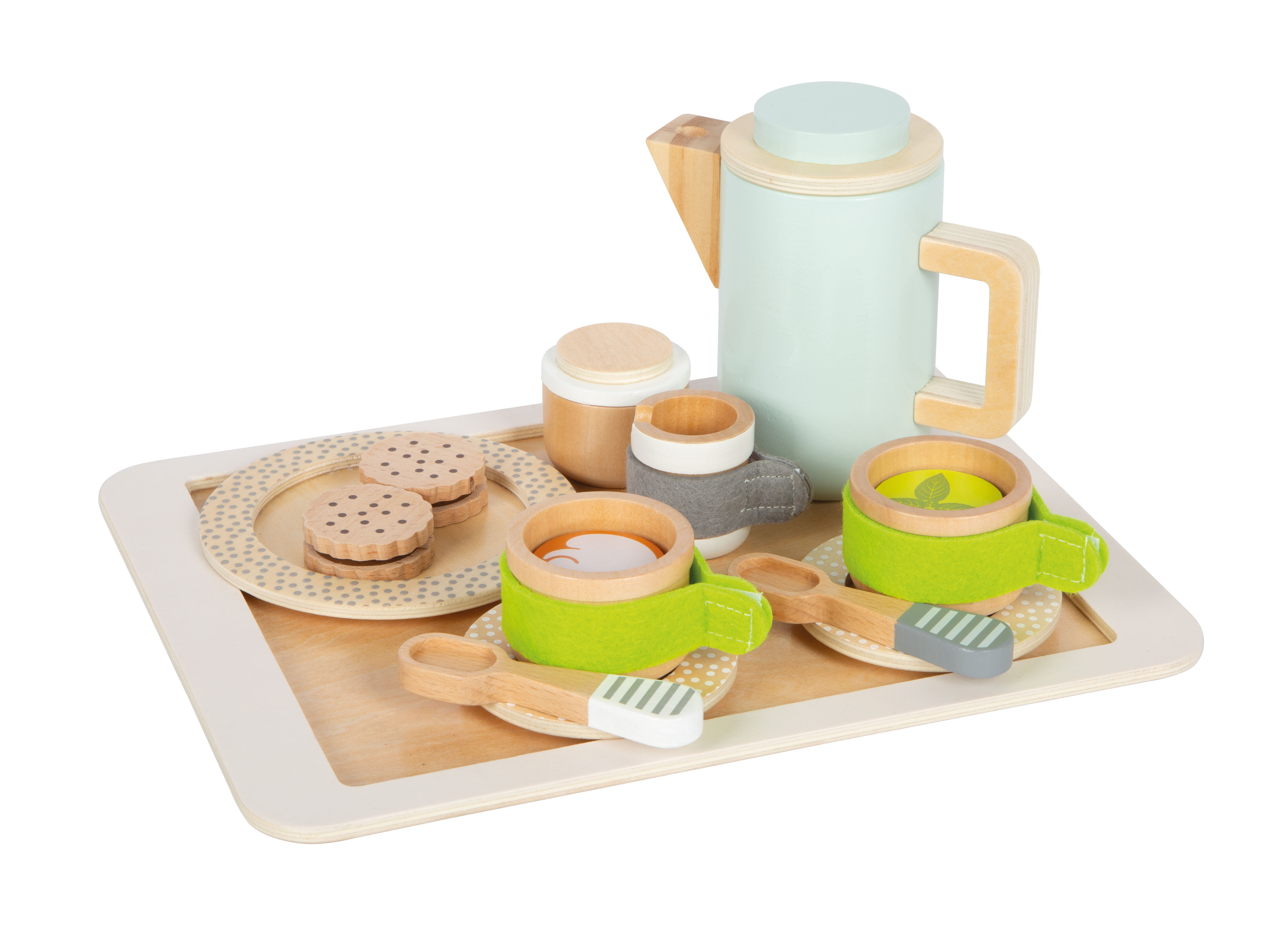 Kaffee-Set zum Spielen aus Holz