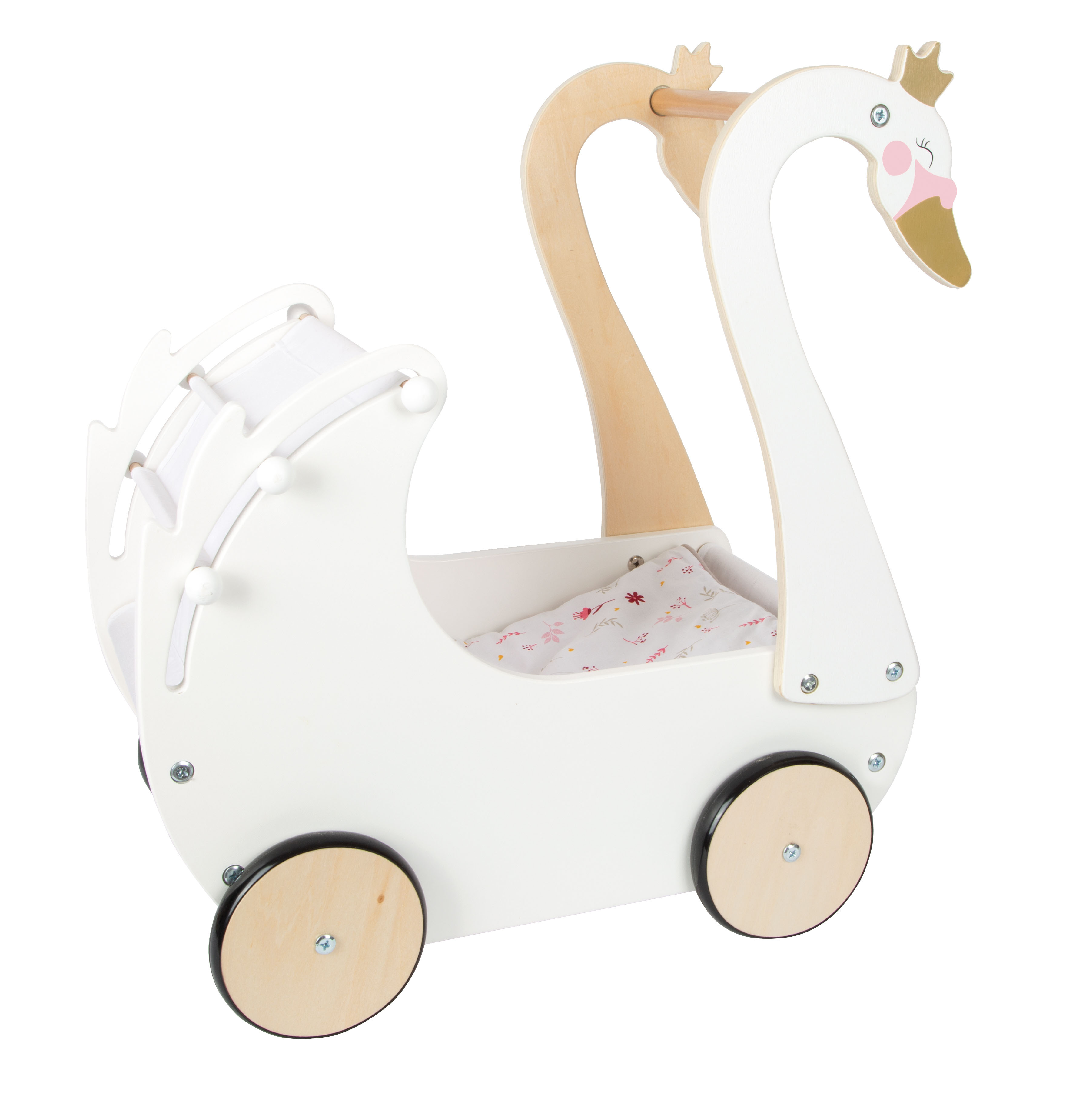 Puppenwagen Schwan für Kinder