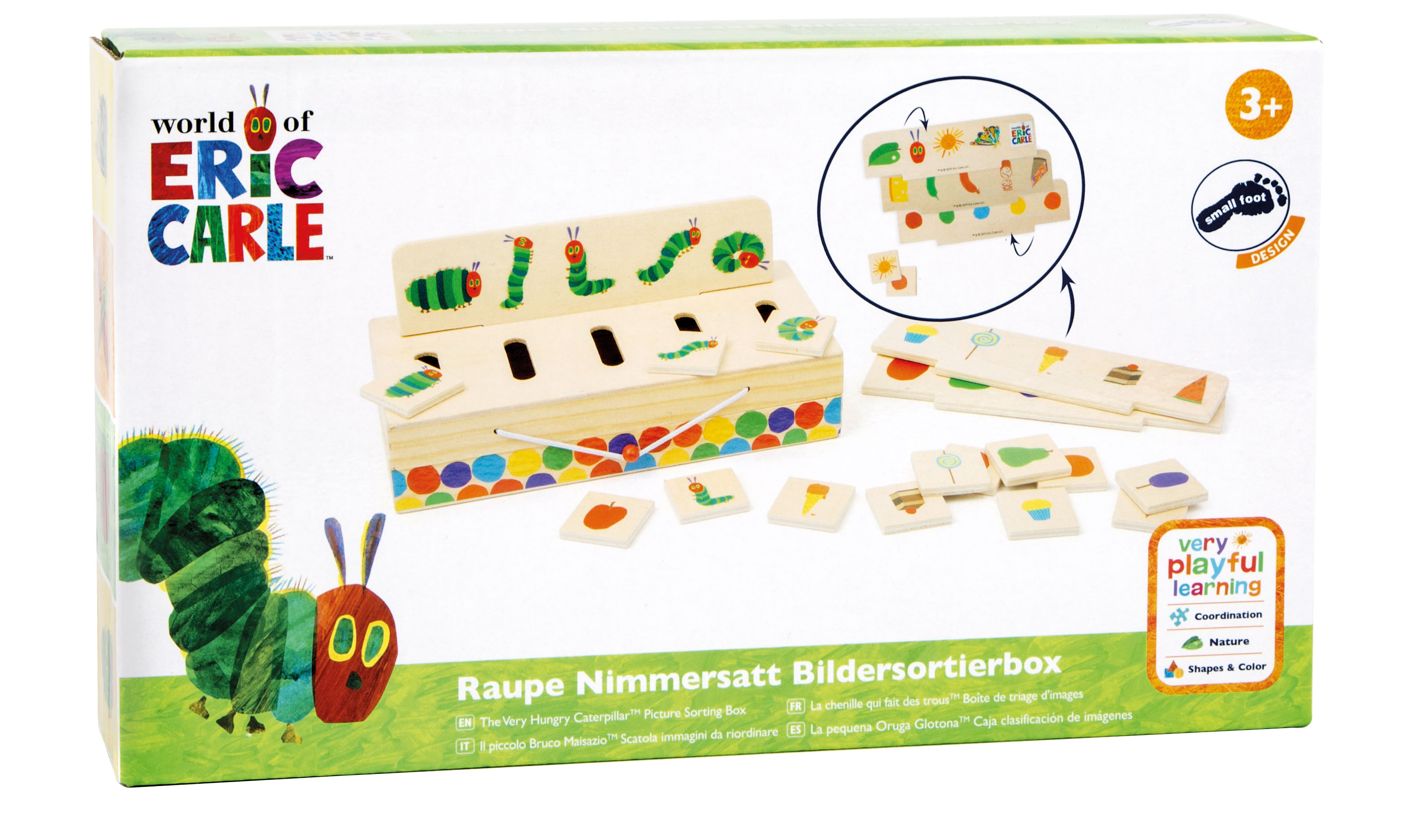 Raupe Nimmersatt Bildersortierbox für Kinder