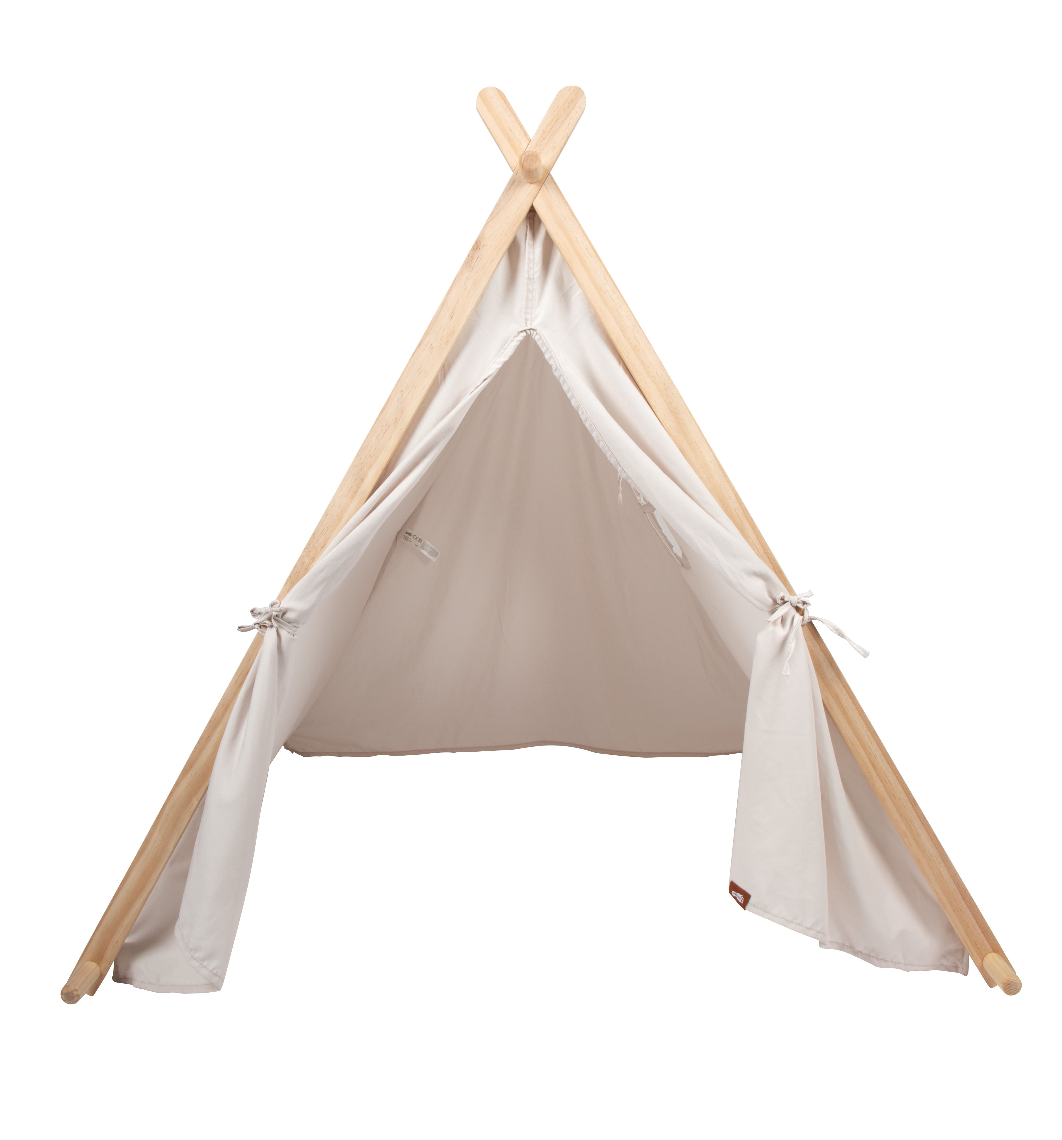 Spielzelt naturweiß, Eingang offen