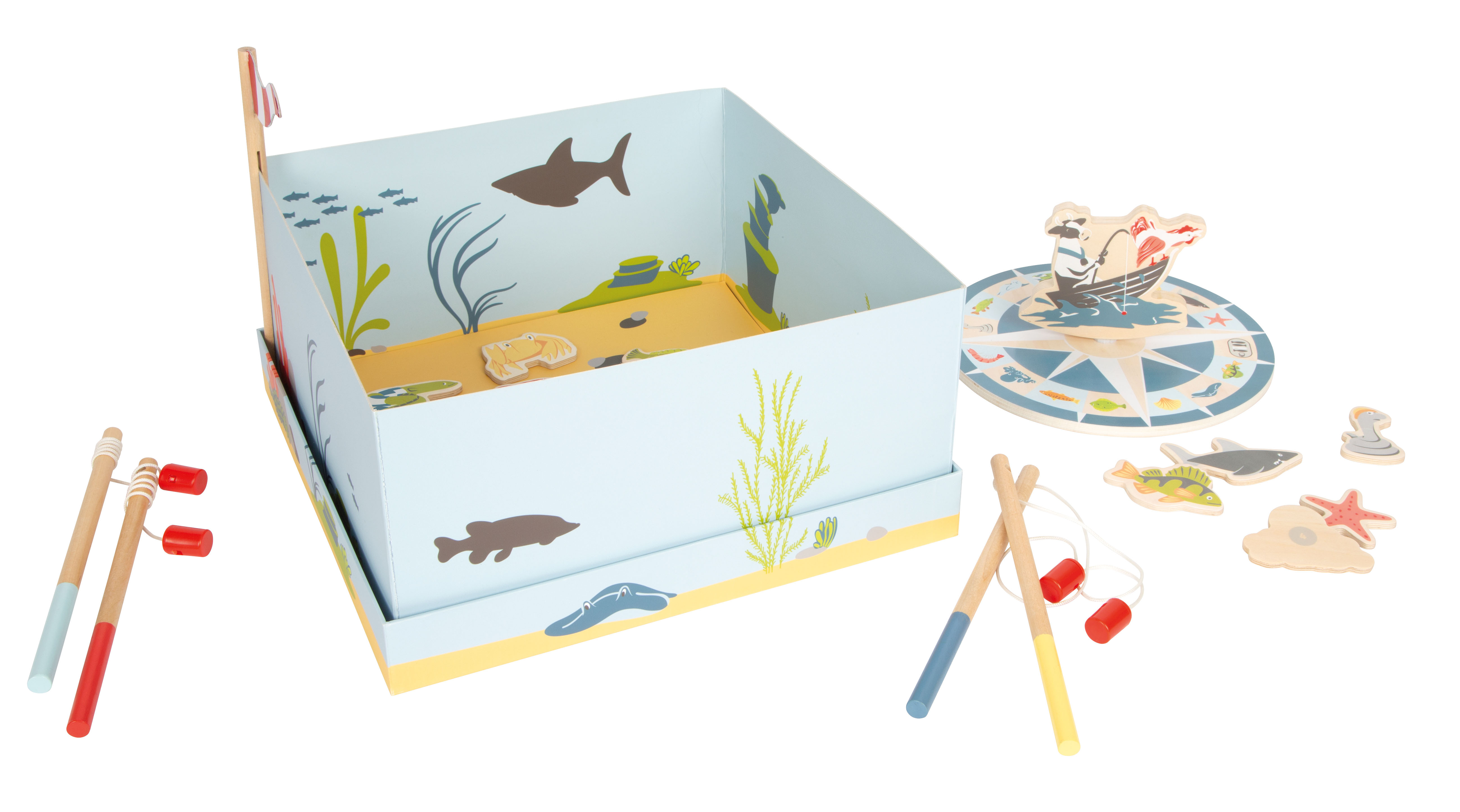 Niedliches Angelspiel mit 3D-Spielfeld für Kinder