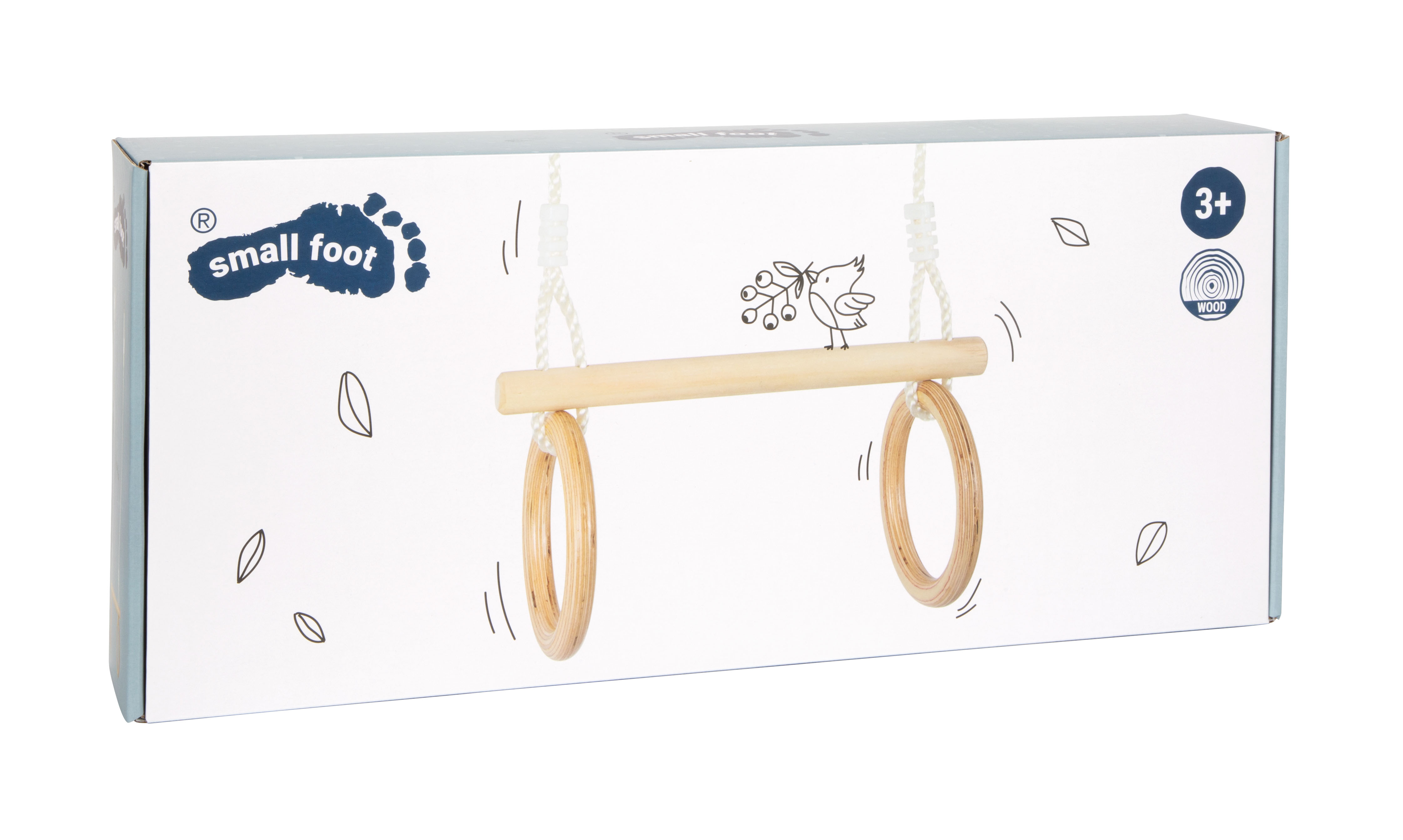 Trapez mit Turnringen aus Holz für Kinder