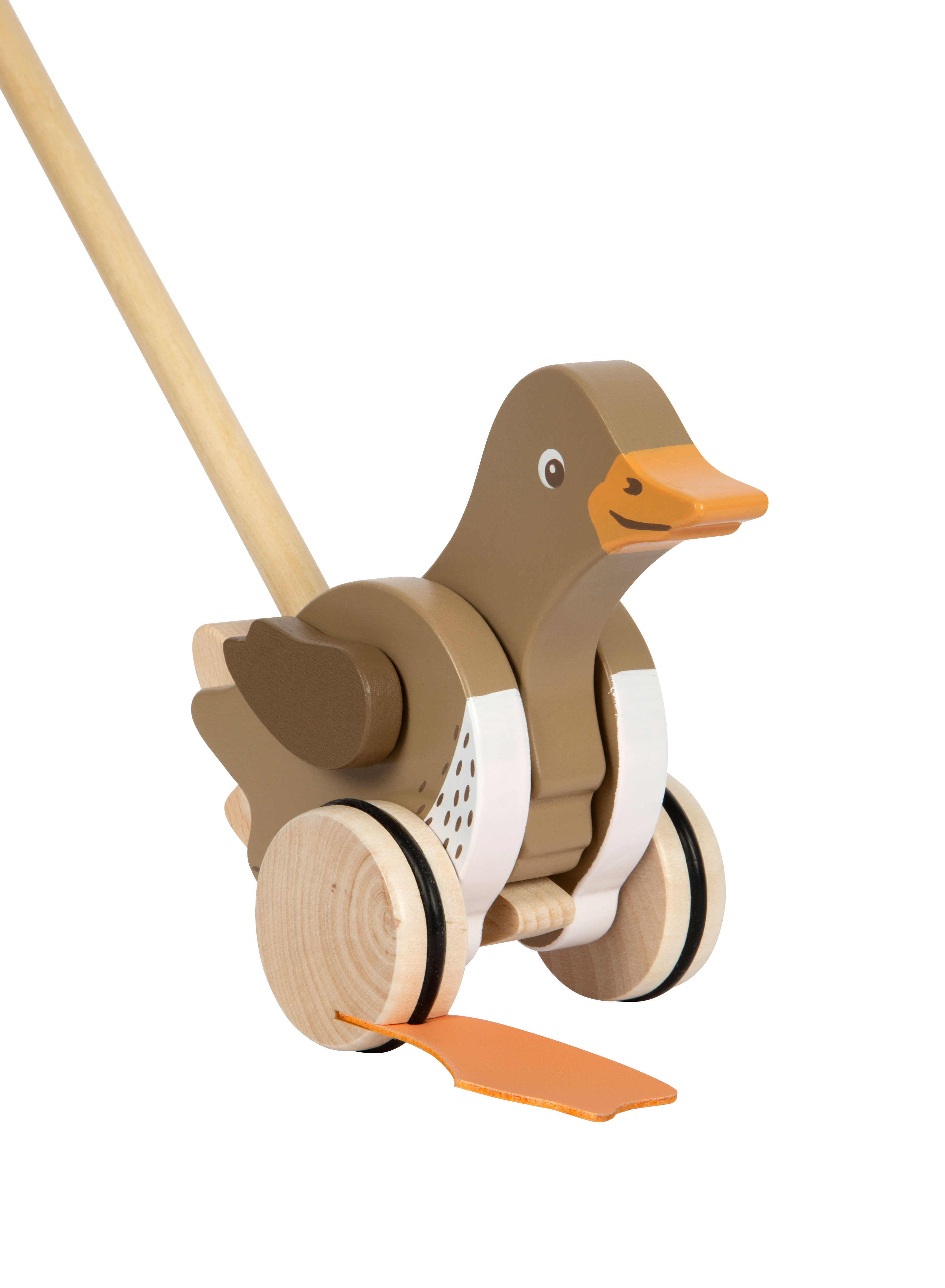 Ente zum Schieben mit Watschel-Füßen