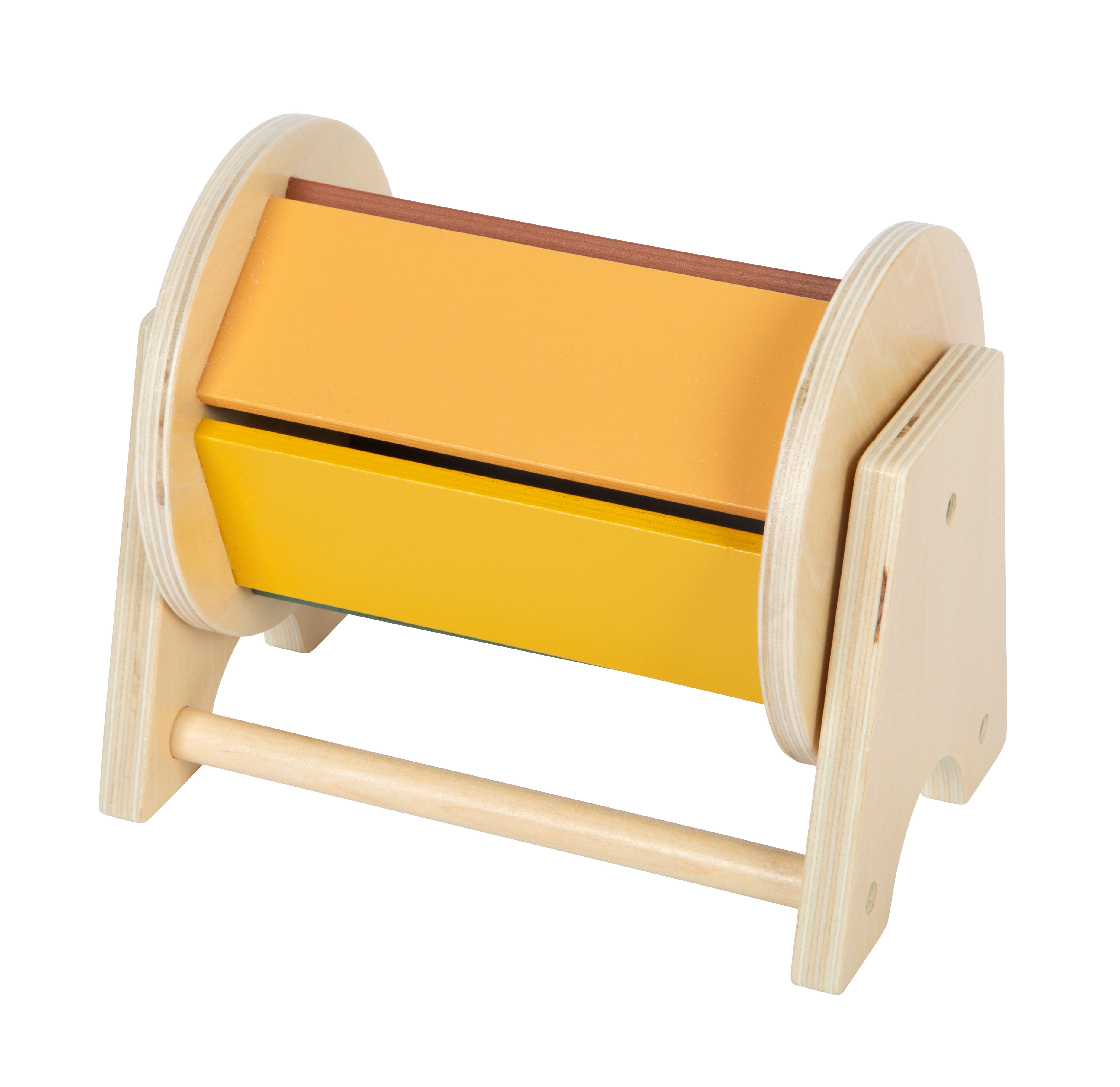 Montessori-Drehtrommel schräg, gelb-orange